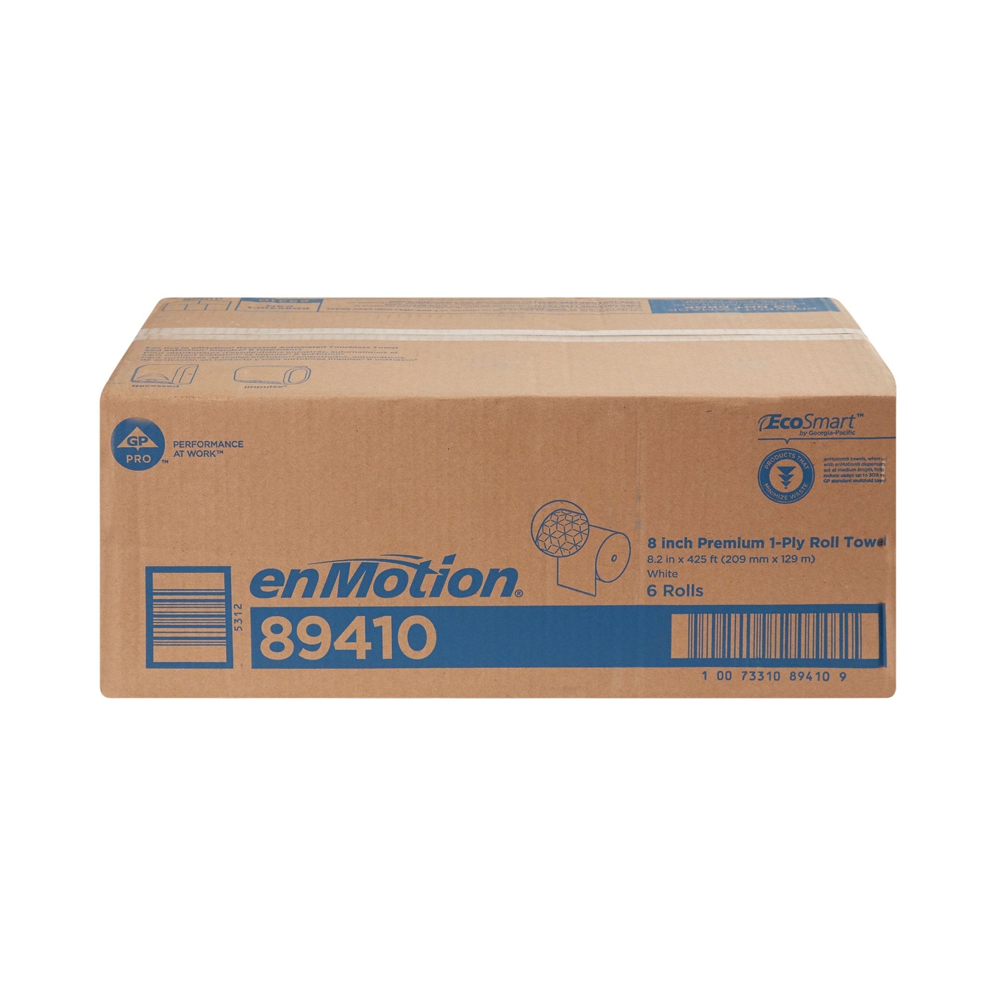 enMotion® White Premium Touchless Paper Towel, 8-1/5 Inch x 425 Foot 89410
