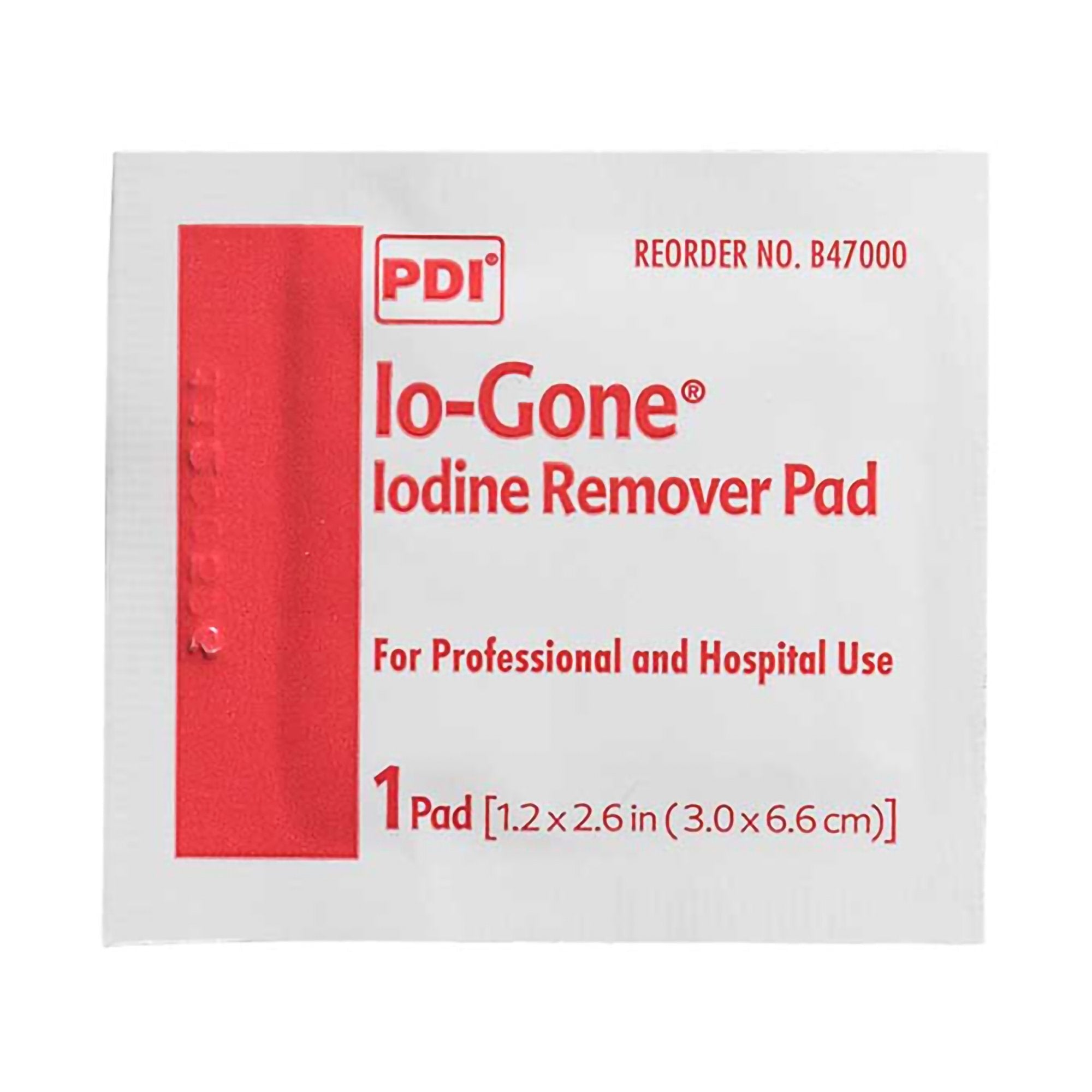 Io-Gone Iodine Removal Wipe, 3 x 6.6 centimeters B47000