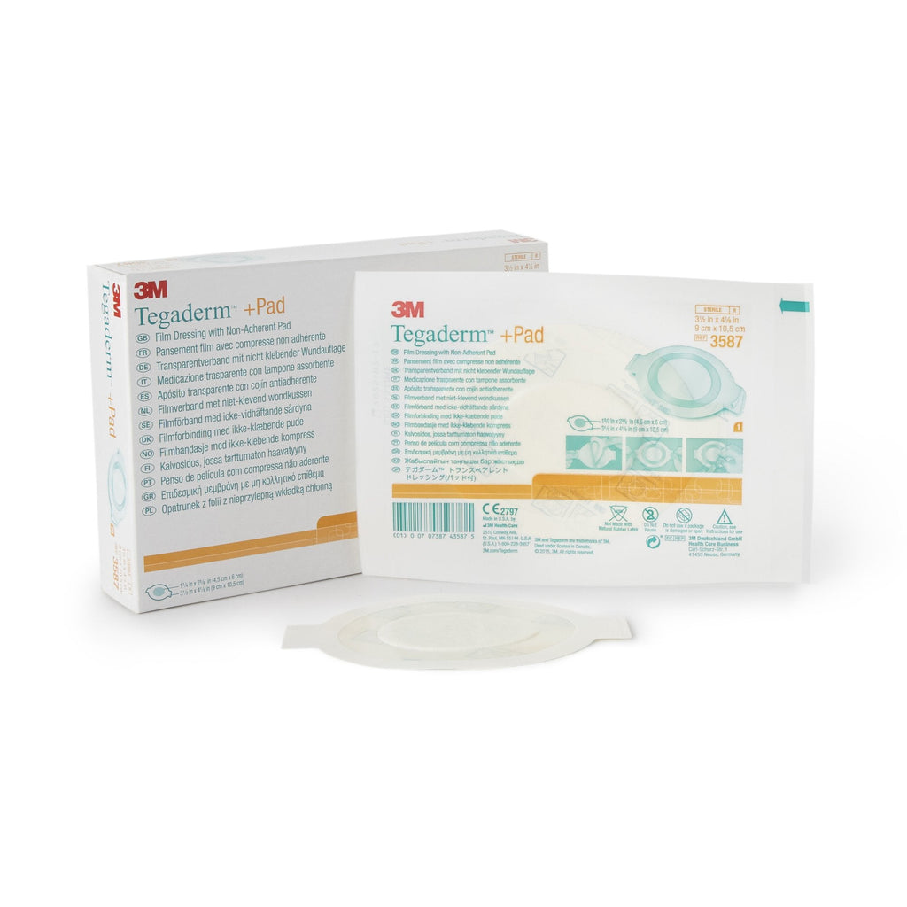 3M™ Tegaderm™ Transparent Film Dressing with Pad, 3½ x 4 Inch 3587