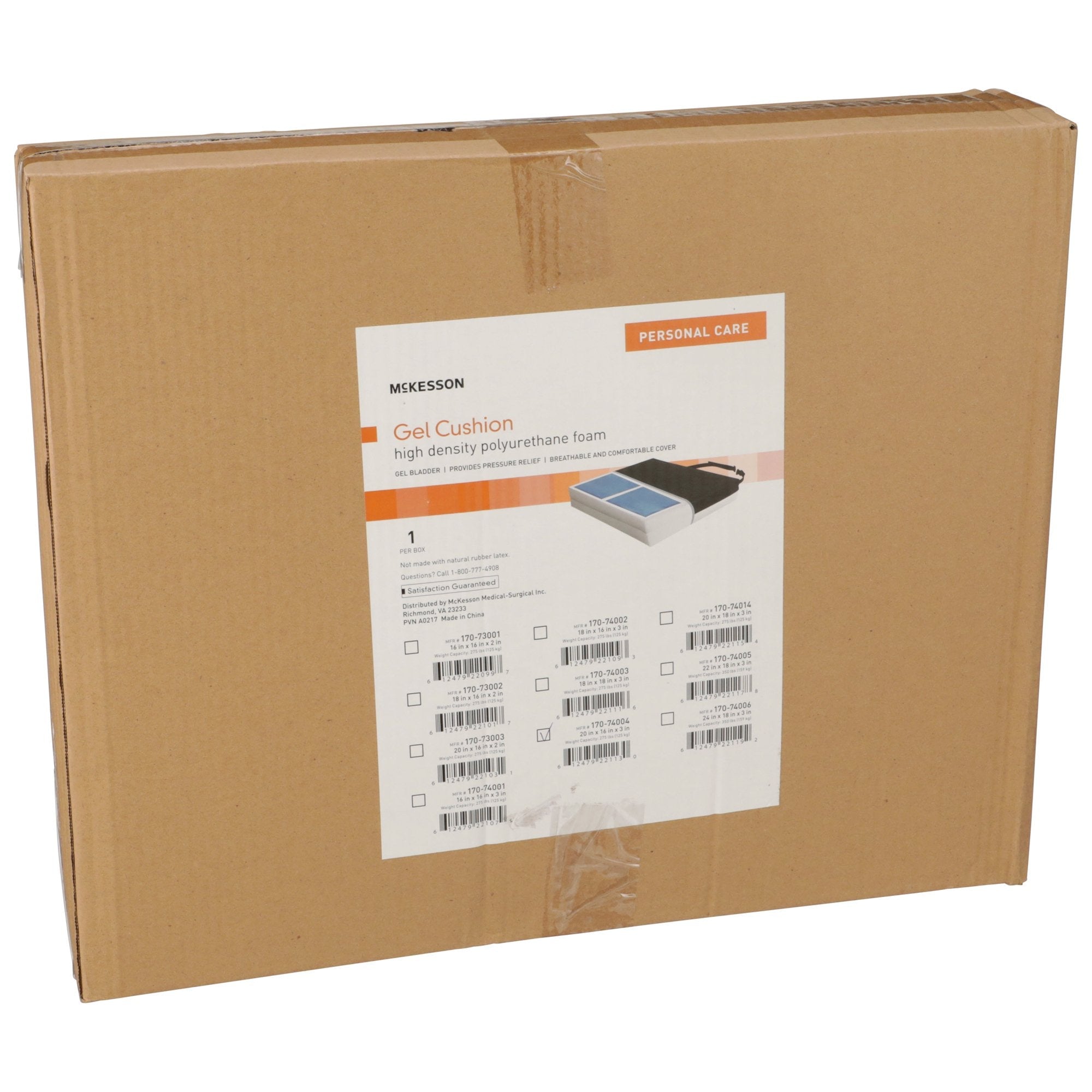 McKesson Molded Foam Seat Cushion, 20 x 16 x 3 Inch 170-74004