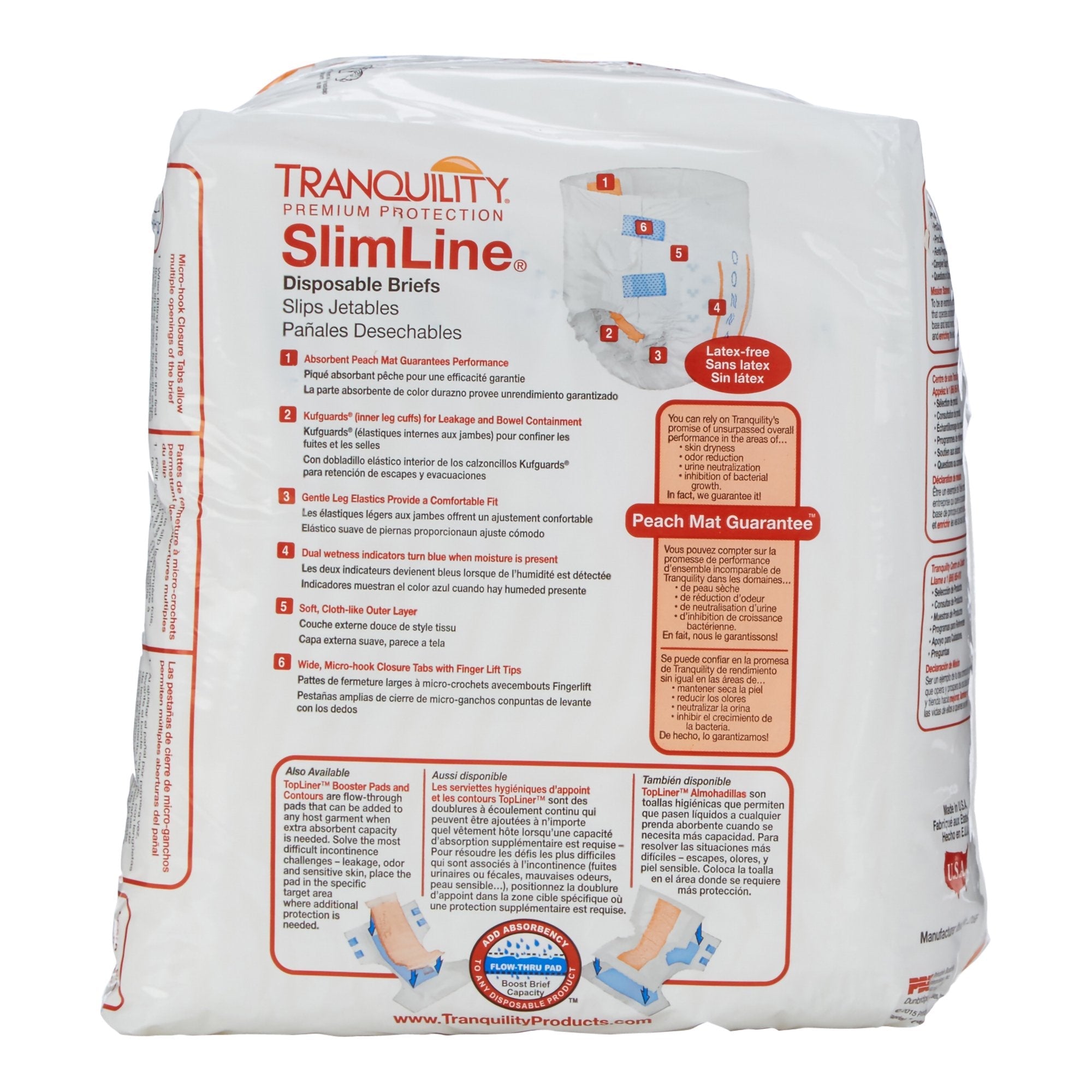 Tranquility® SlimLine® Heavy Protection Incontinence Brief, Extra Small 2166