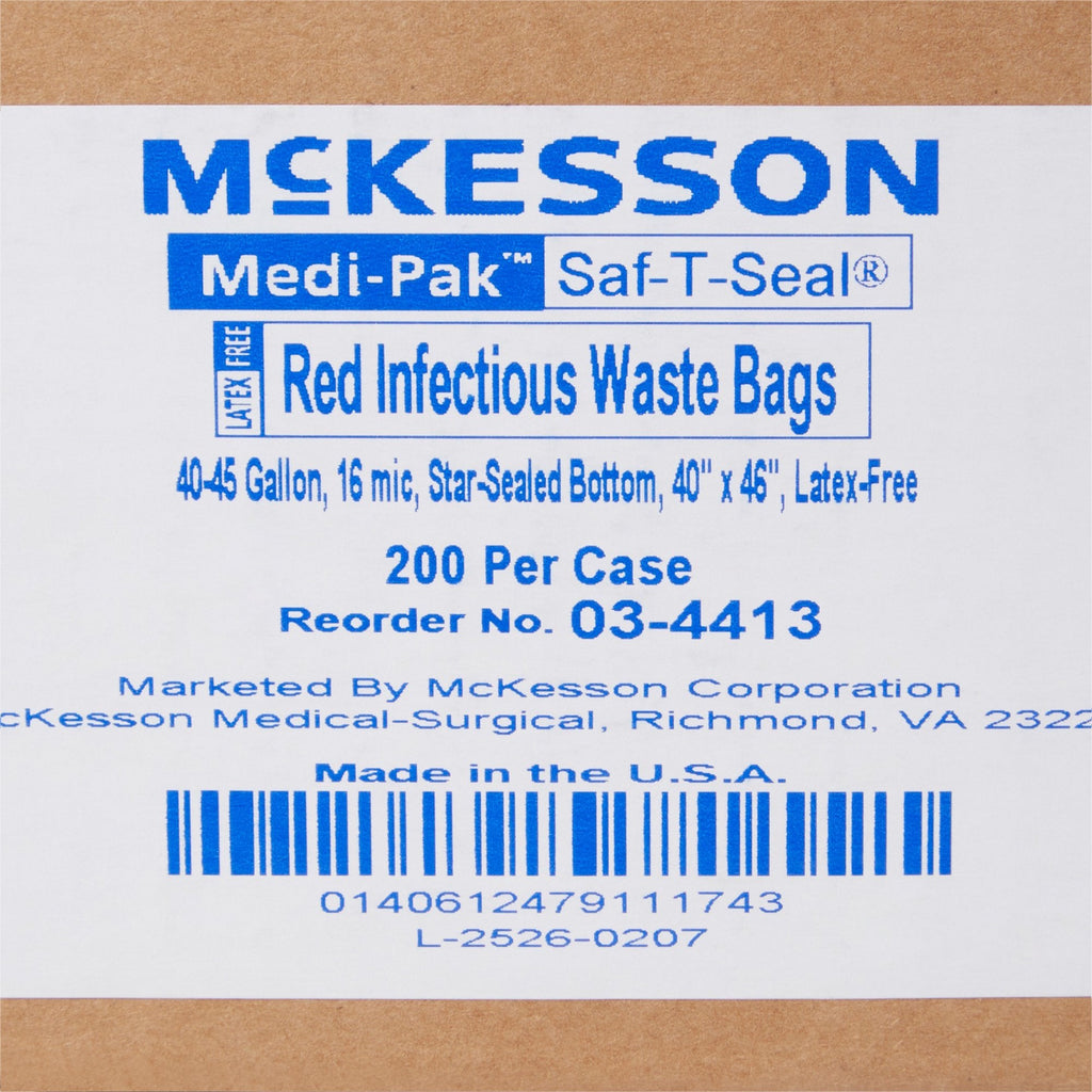 SAF-T-SEAL® Infectious Waste Bag, 40-45 gal 03-4413
