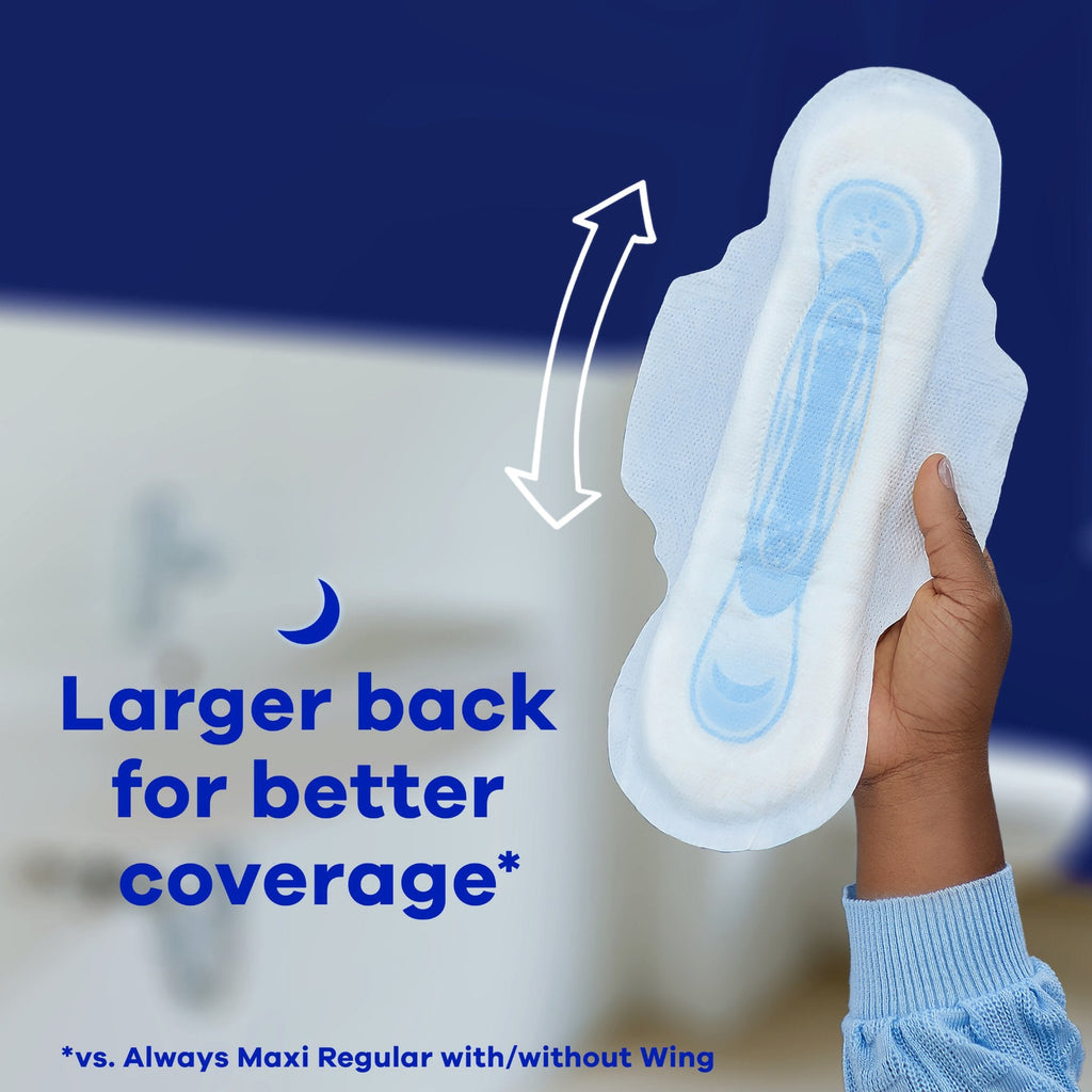 Always® Maxi Extra Heavy Overnight Pads with Wings, Size 5 03700017902