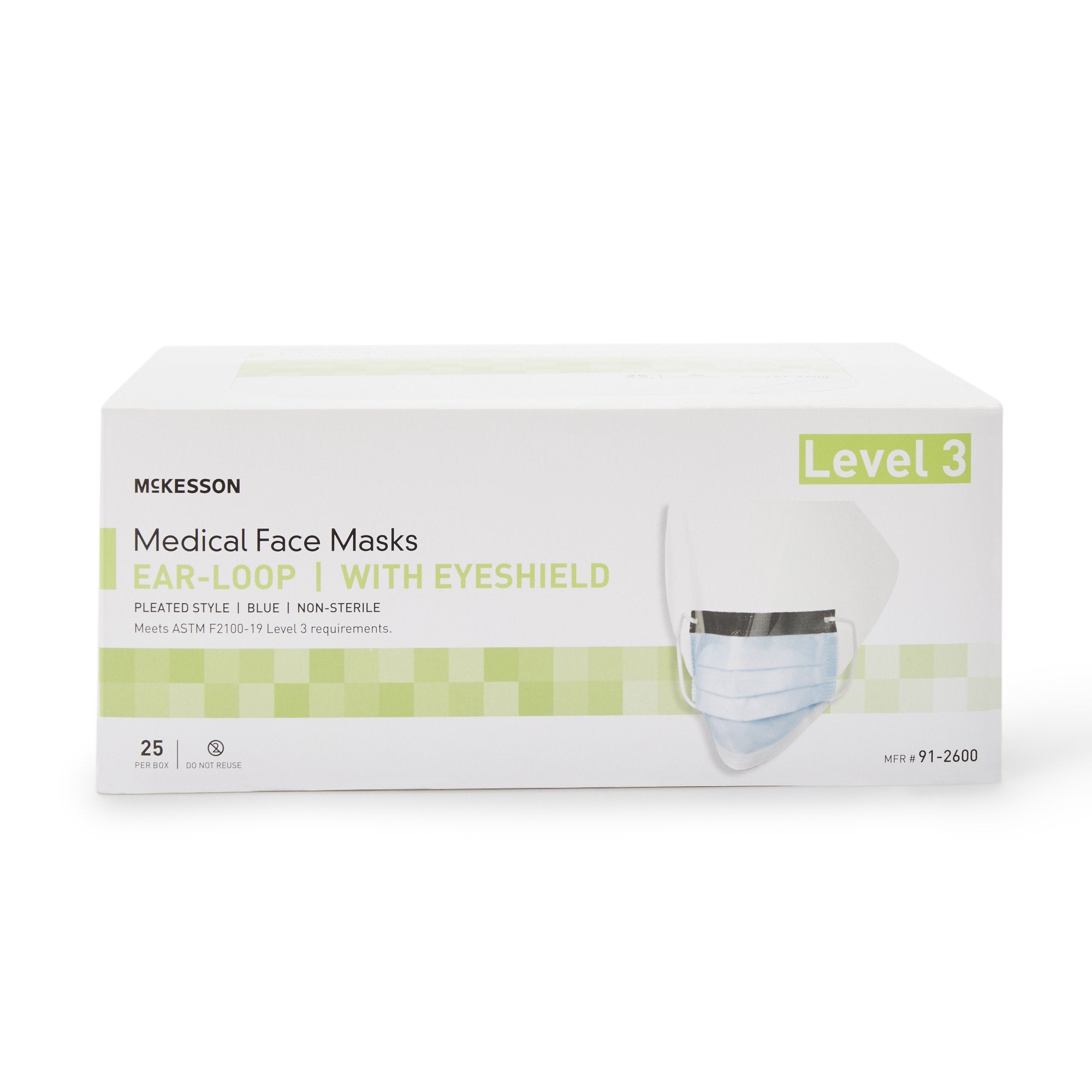 McKesson Procedure Mask with Eye Shield 91-2600