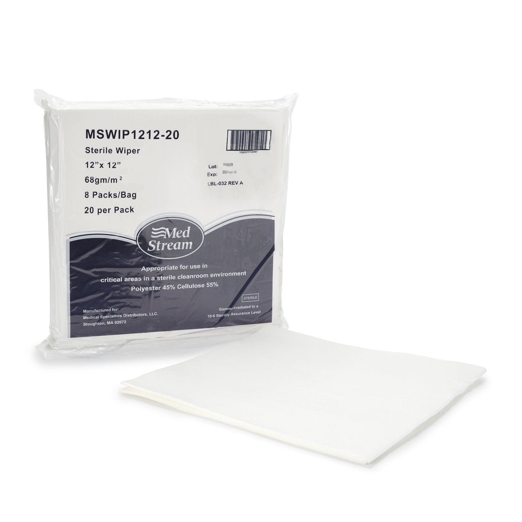 McKesson Cleanroom Wipes, 12 x 12 Inch MSWIP1212-20