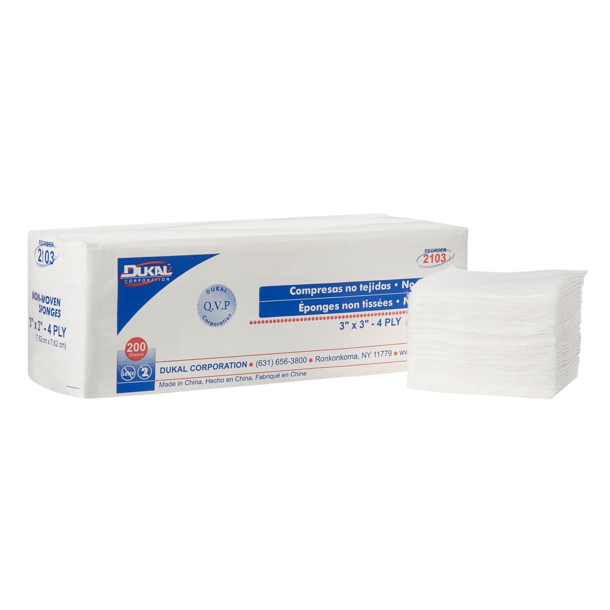 Clinisorb Nonwoven Sponge, 3 x 3 Inch, 4-Ply 2103