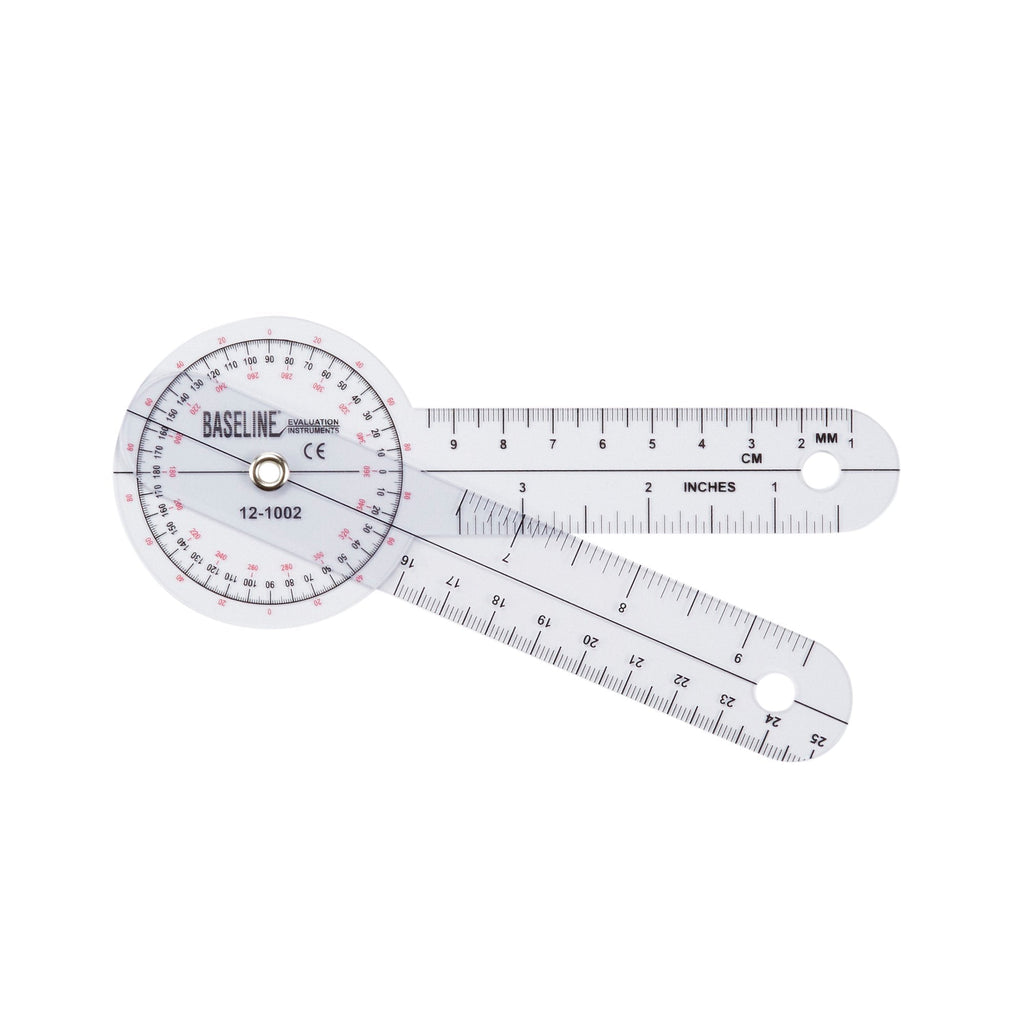 Baseline® 360° Head Plastic Goniometer, 6 Inch Arms 12-1002