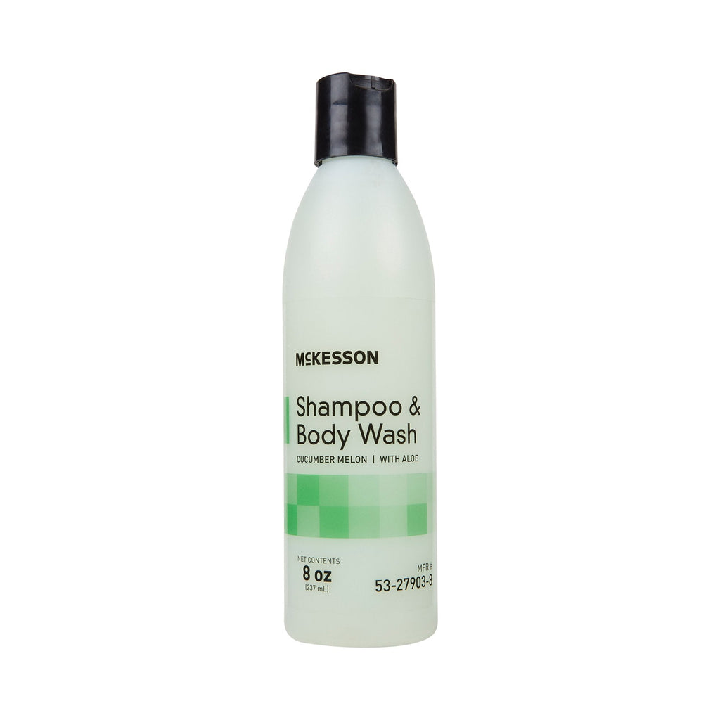 McKesson Shampoo and Body Wash, Cucumber Melon Scent, 8 oz. Squeeze Bottle 53-27903-8
