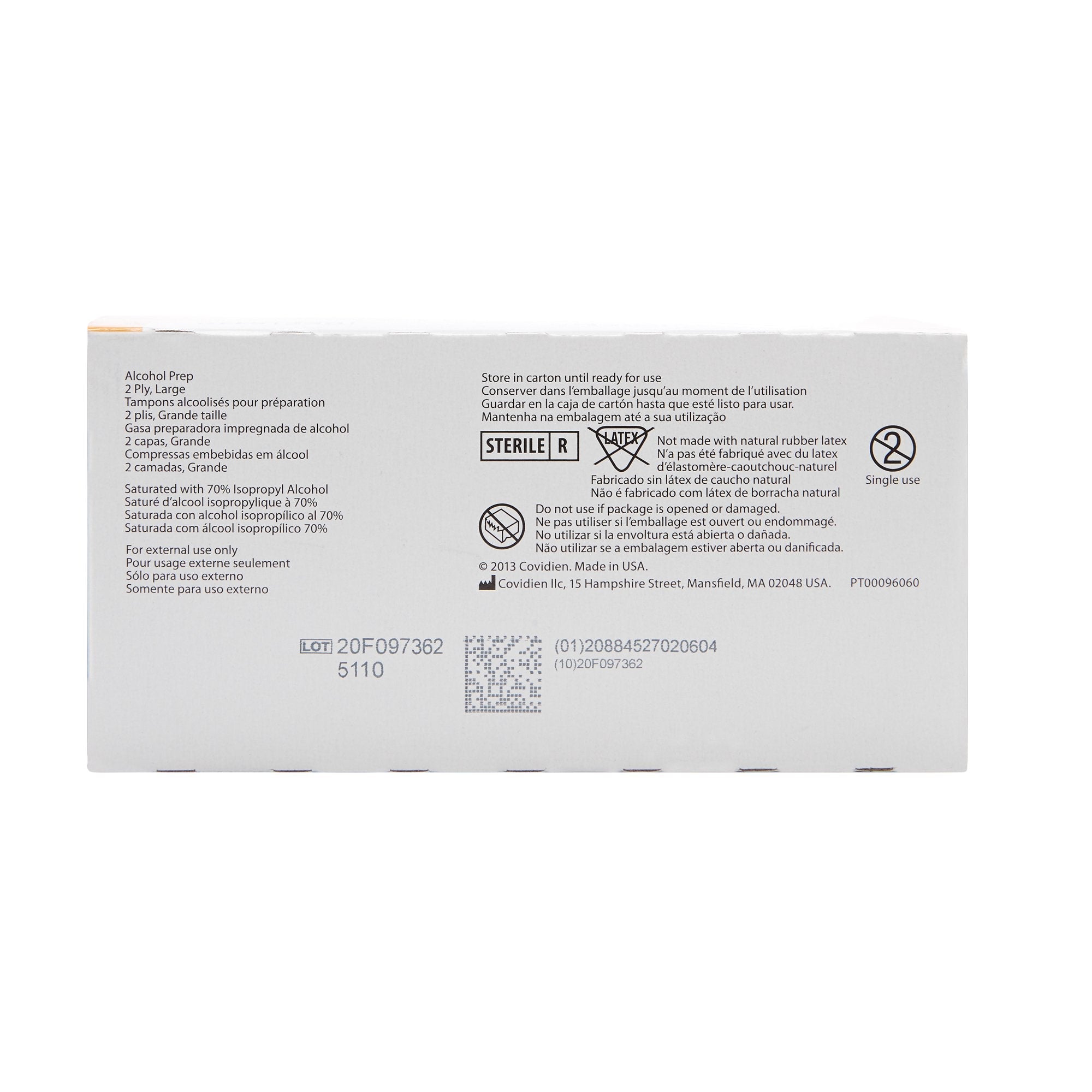 Substitute for Webcol™ Alcohol Prep Pad 5110