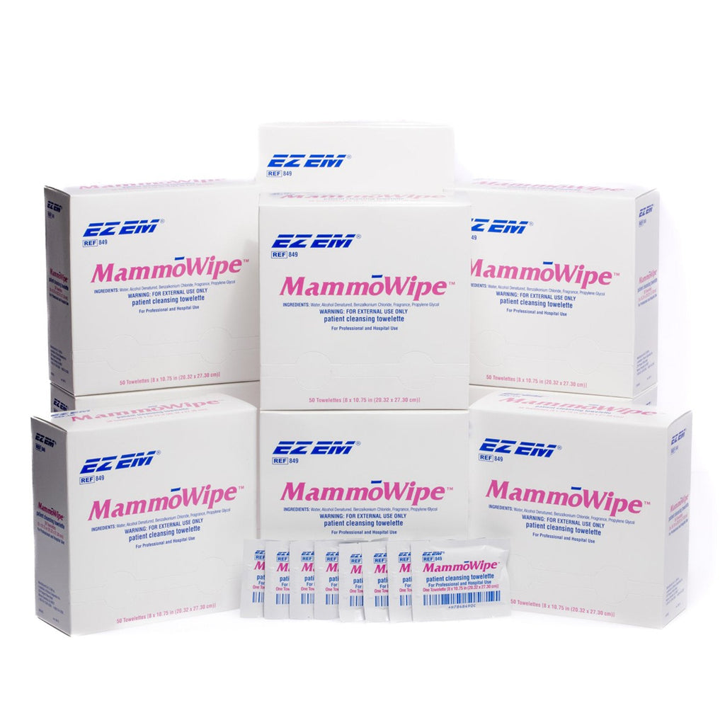 EZ EM Mammography Wipe 5x5in Scented Benzalkonium Chloride Ethyl Alcohol 600103 600103