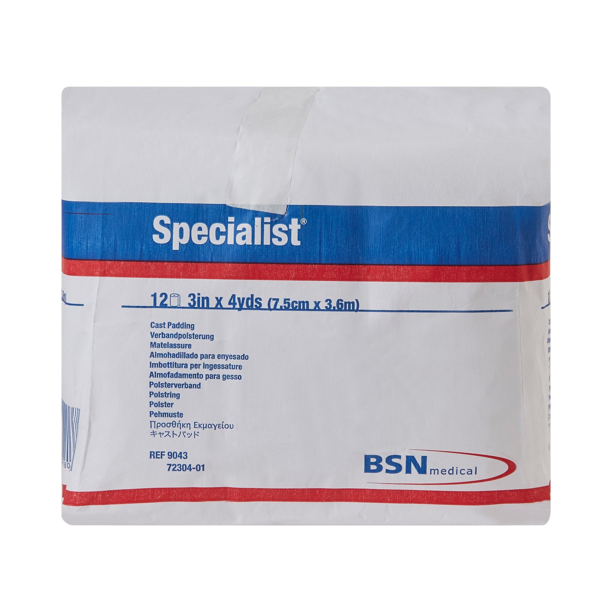 Specialist® White Cotton / Rayon Undercast Cast Padding, 3 Inch x 4 Yard 9043