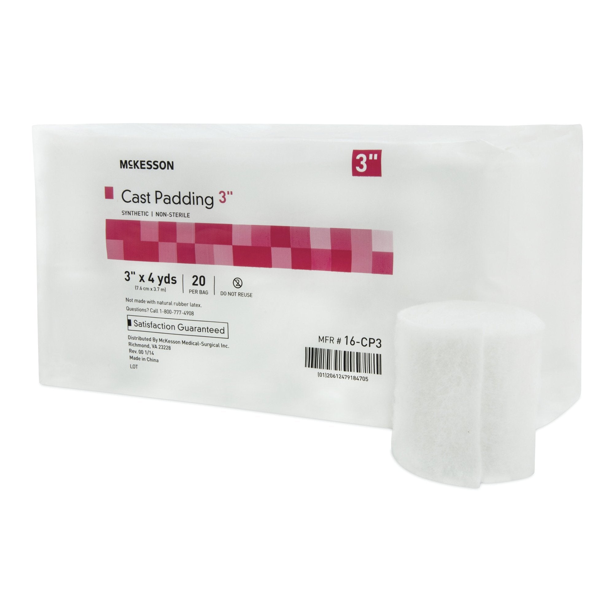 McKesson White Polyester Cast Padding, 3 Inch x 4 Yard 16-CP3