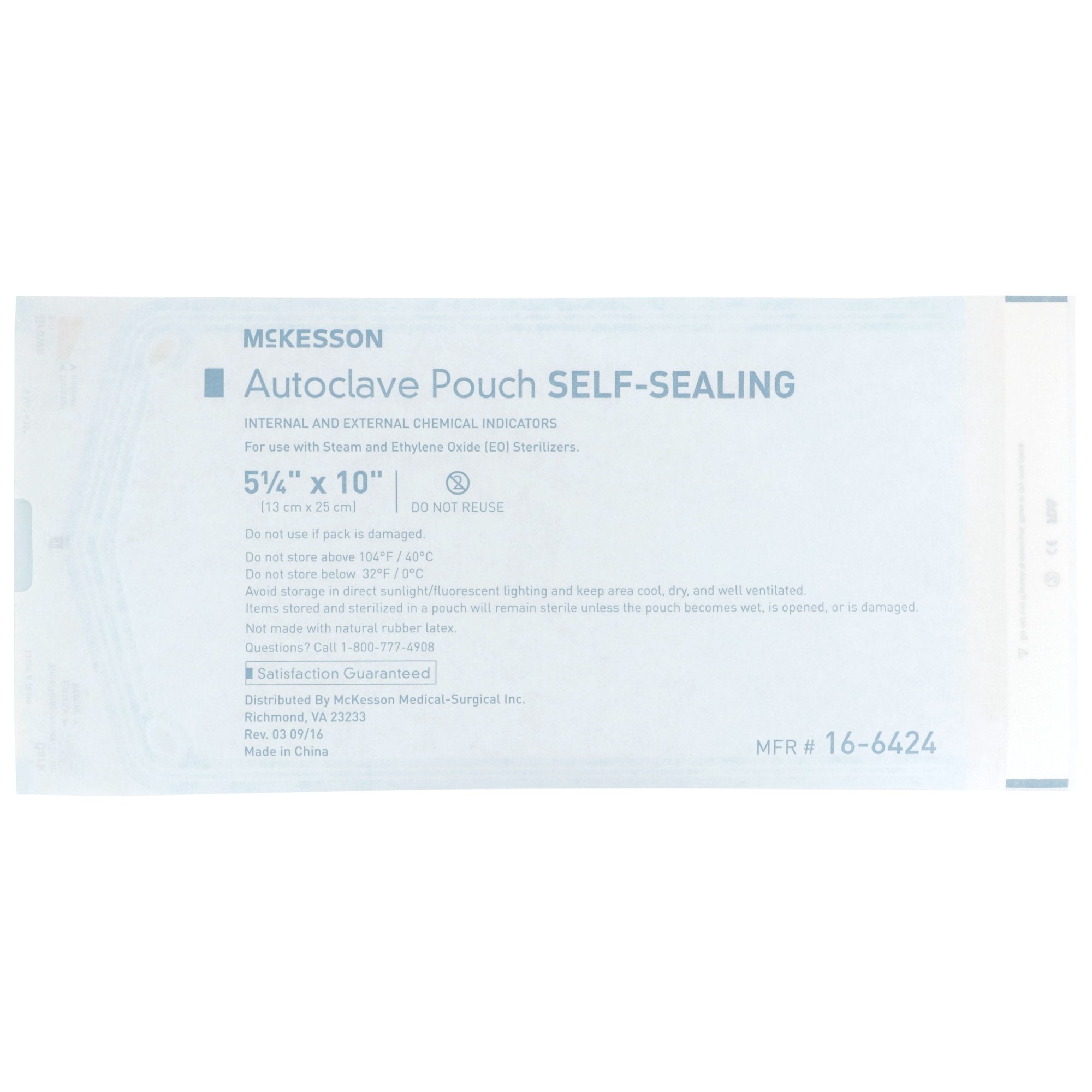 McKesson Sterilization Pouch, 5¼ x 10 Inch 16-6424
