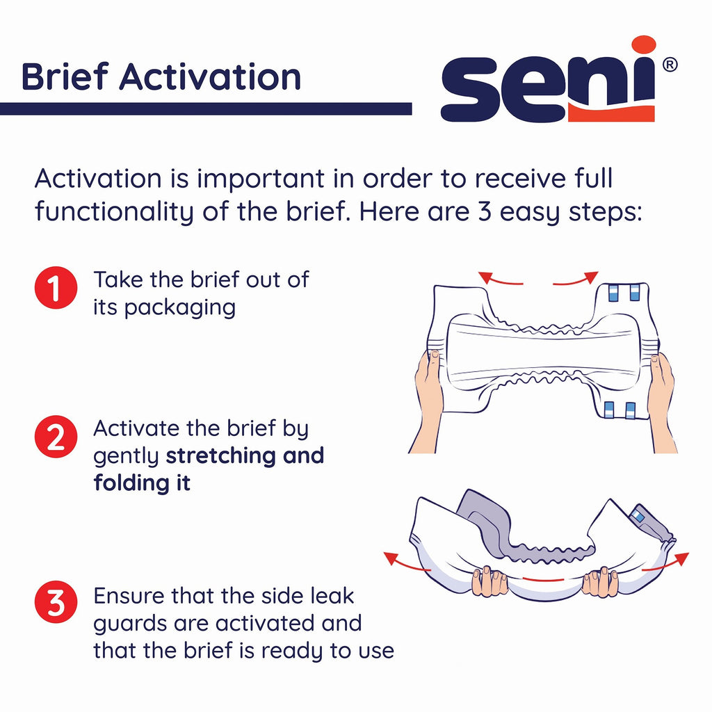 Seni® Classic Plus Moderate to Heavy Absorbency Incontinence Brief, Extra Large S-XL25-BC2