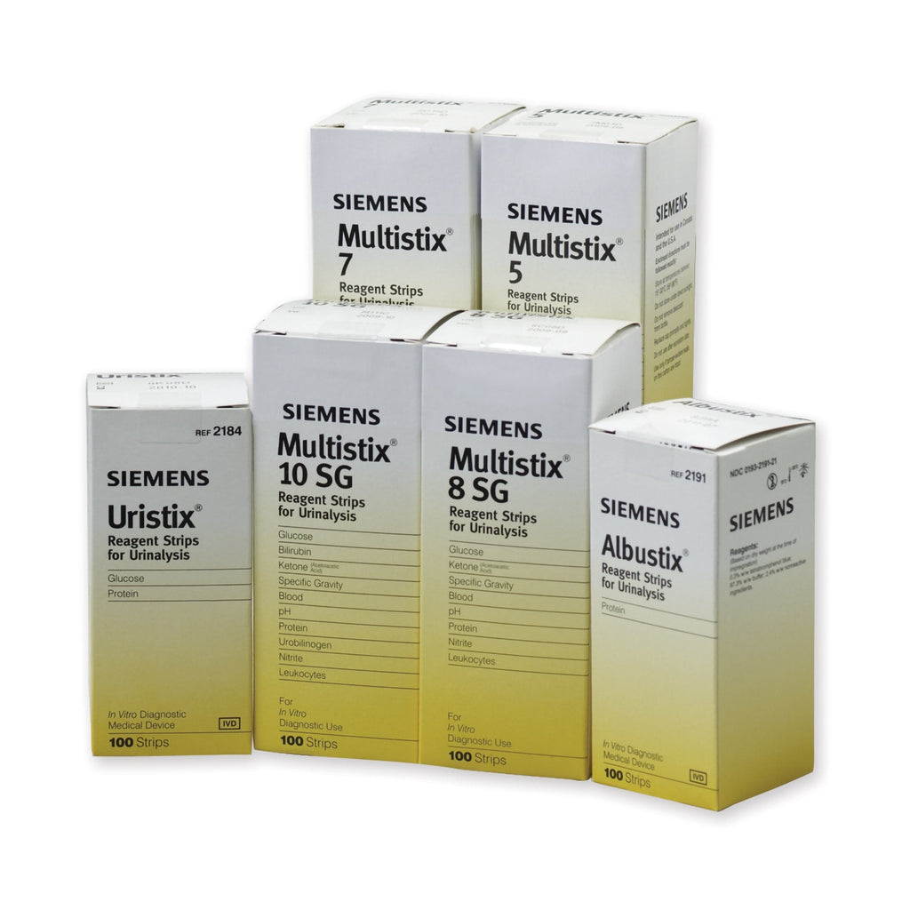 Uristix® Urinalysis Reagent for Glucose and Protein tests, Visual Read 10339520