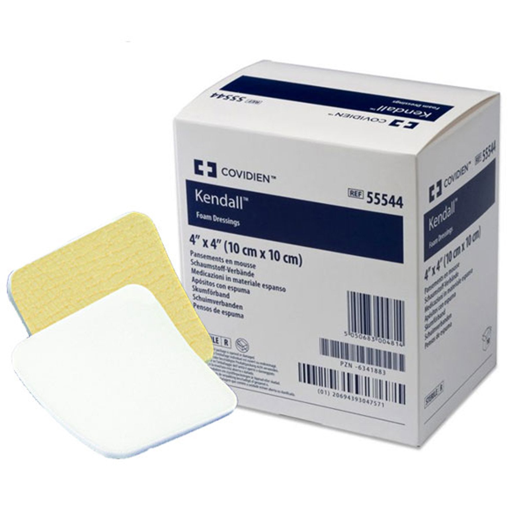 Kendall™ Foam Island Foam Dressing, 4 x 4 Inch 55544B