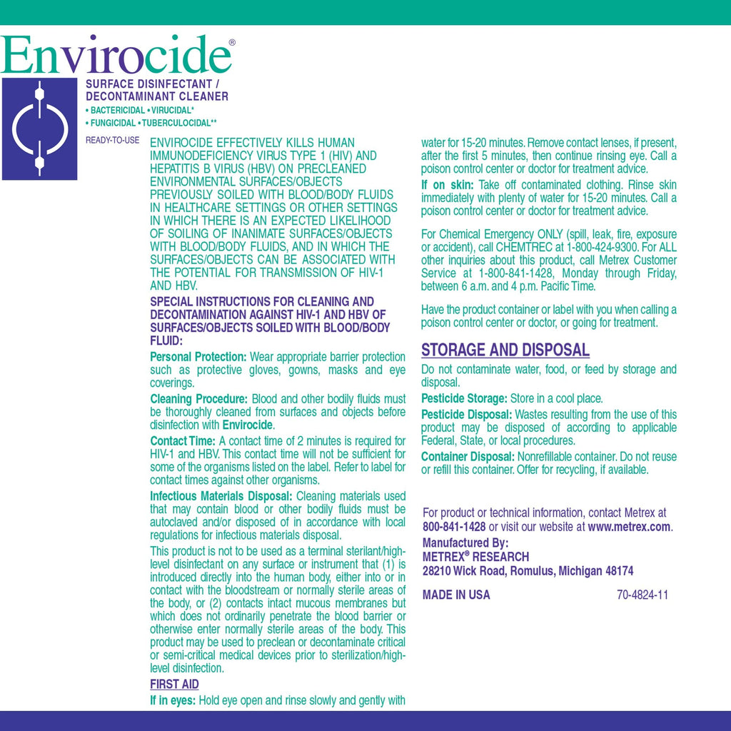 Envirocide® Surface Disinfectant Cleaner 13-3324