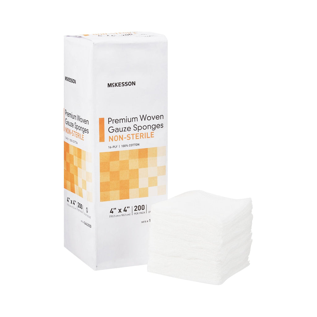 McKesson Gauze Sponge, 4 x 4 Inch, 16-Ply 16442000