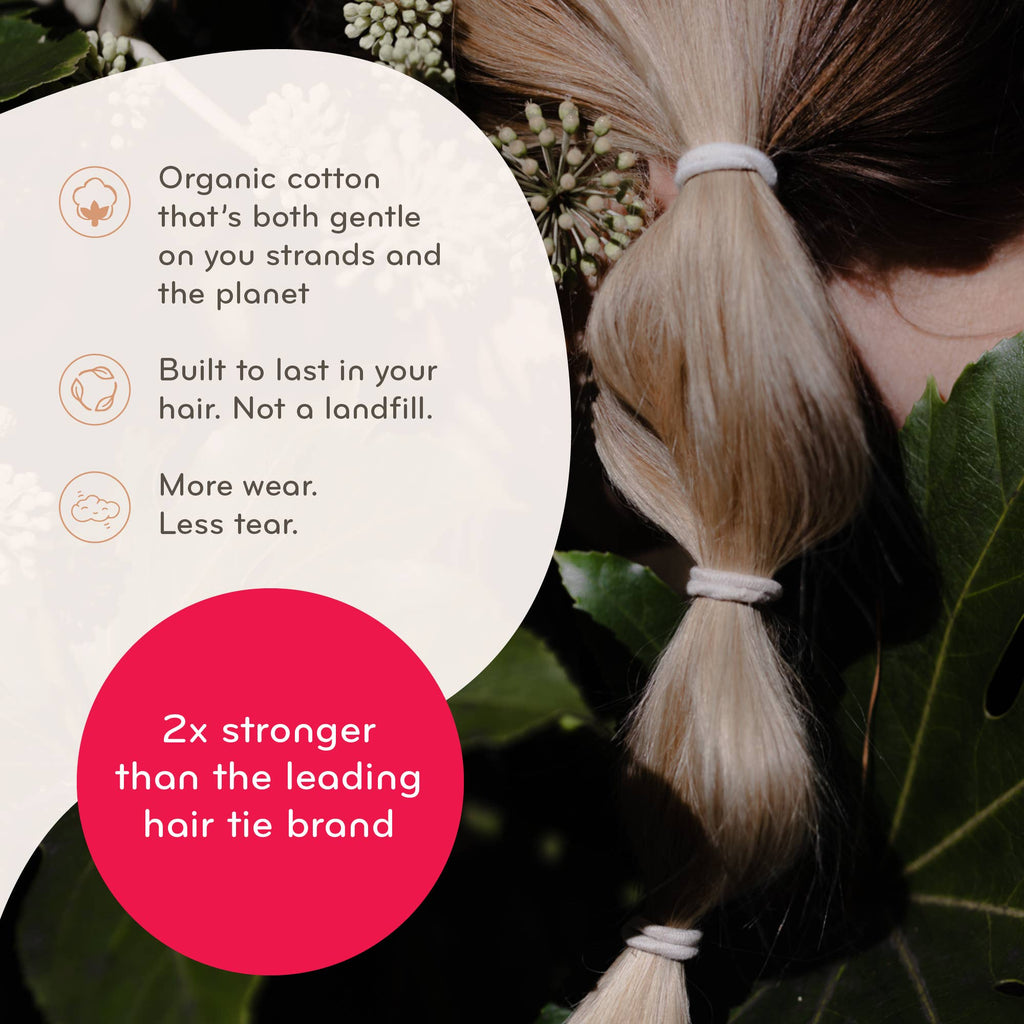 Plastic-free Round Hair Ties - Mini 12-pack - Earth Tints