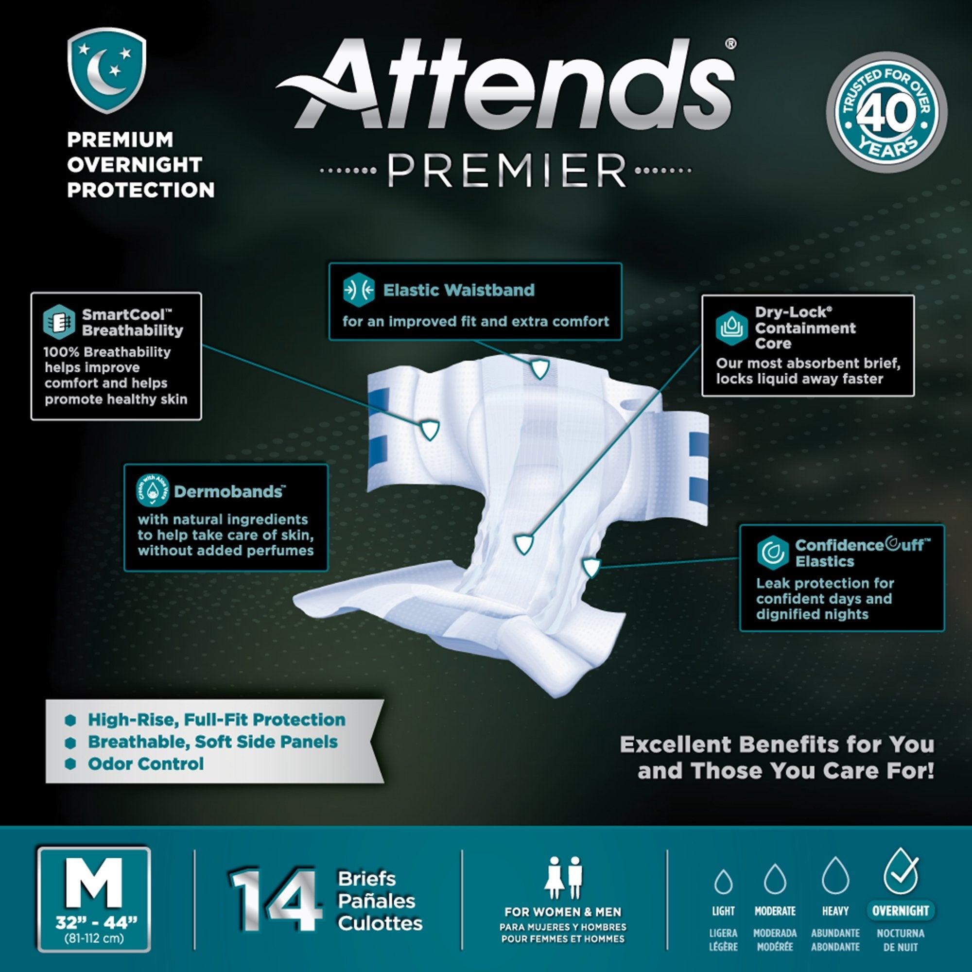 Attends® Premier Briefs, Medium ALI-BR20