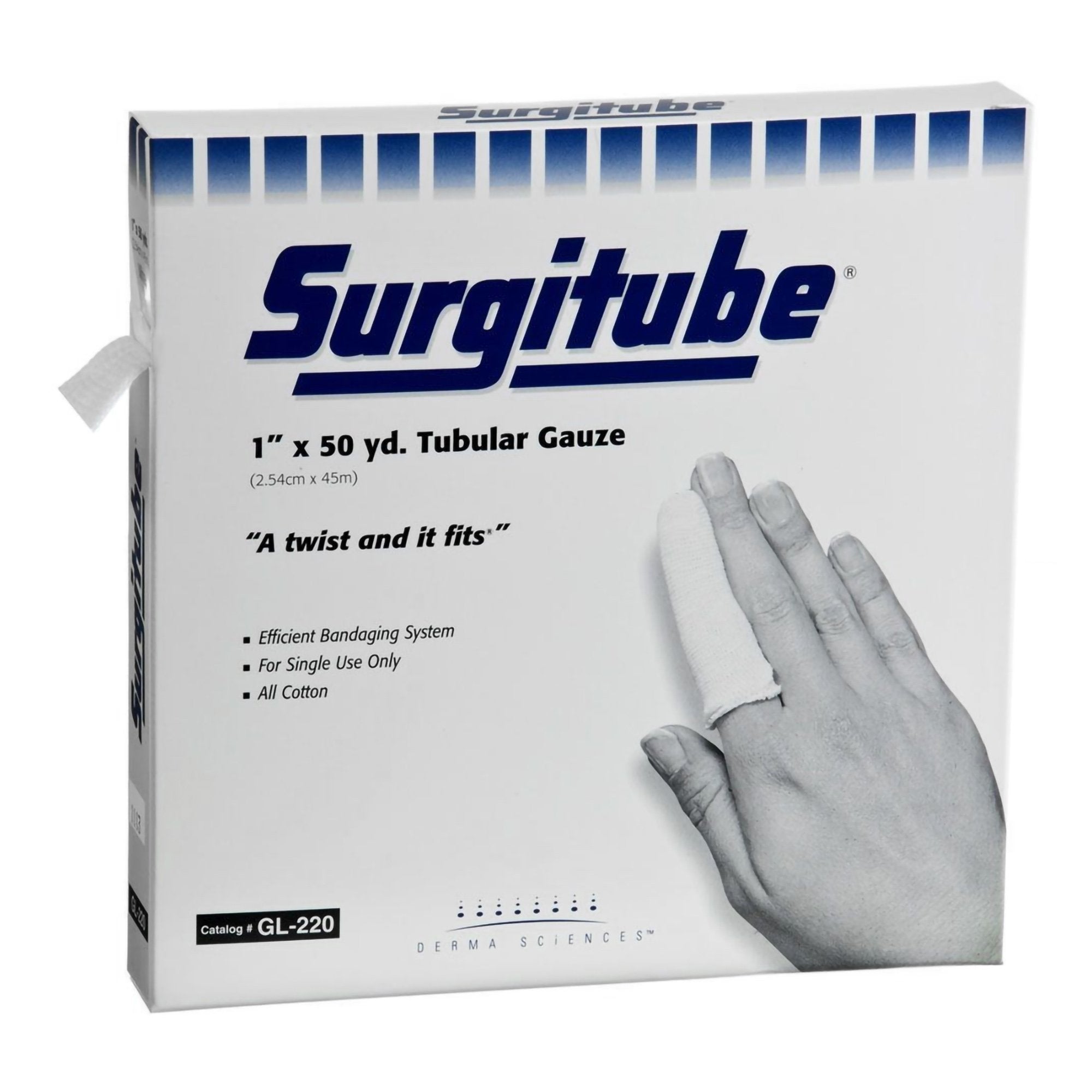Surgitube® Tubular Retainer Dressing, Size 2, 1 Inch x 50 Yard GL220