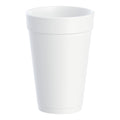 Dart Insulated Styrofoam Beverage Drinking Cups, White, 16 ounce 16J16