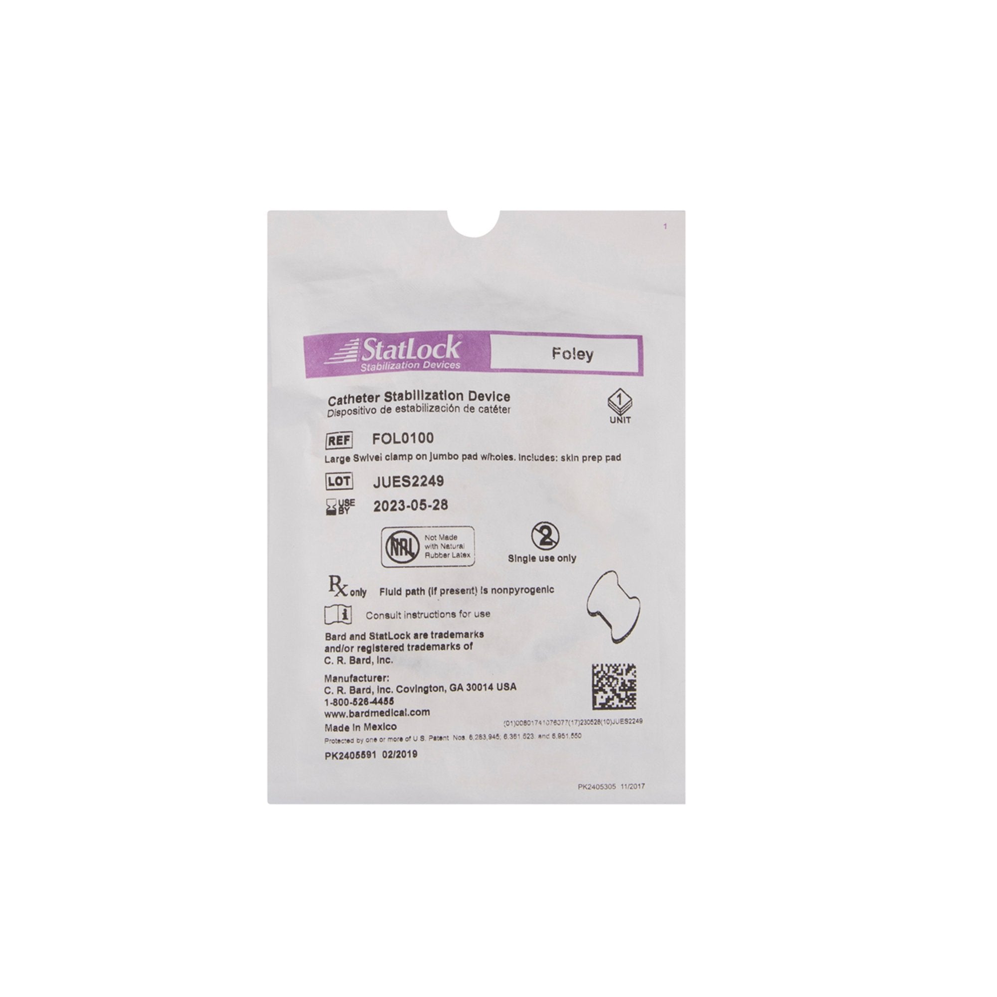 Statlock® Foley Catheter Secure FOL0100