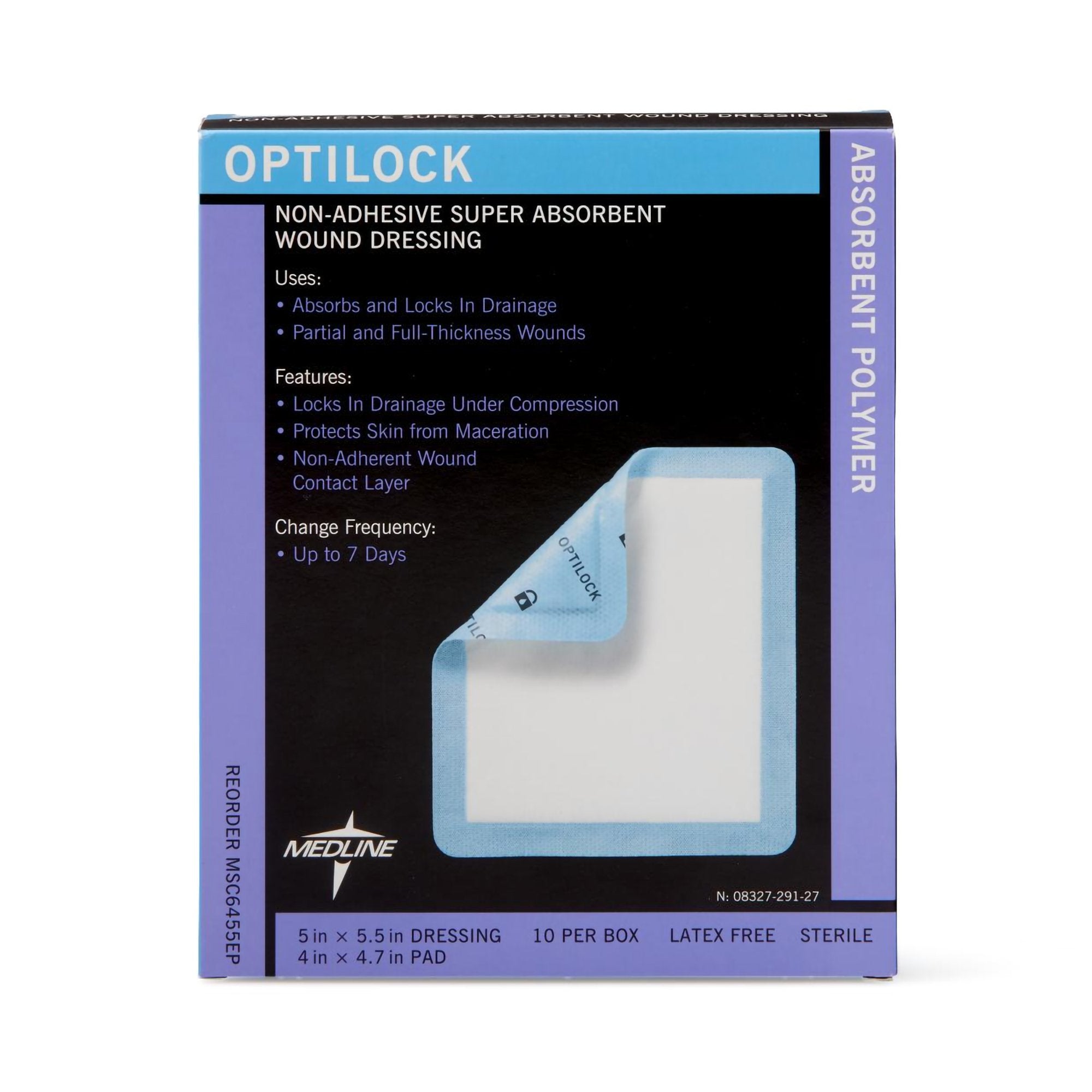 Optilock Nonadhesive Dressing, 5 x 5½ Inch MSC6455EP