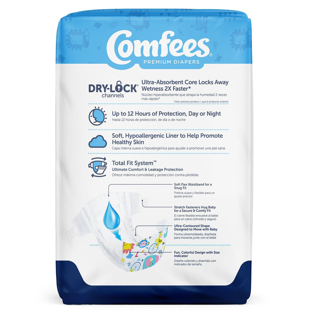 Attends Comfees Premium Baby Diapers, Moderate-Absorbent, Size 7 CMF-7