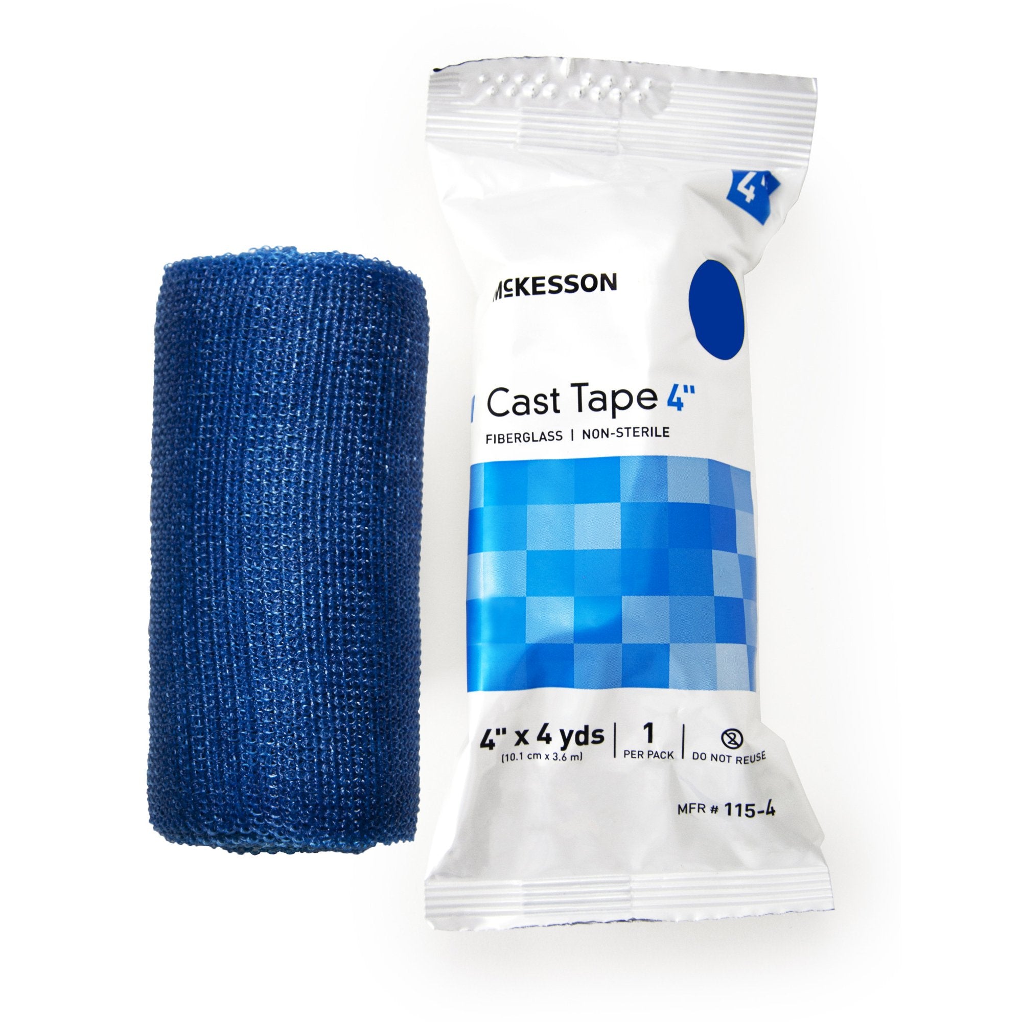 McKesson Blue Cast Tape, 4 Inch x 4 Yard 115-4B