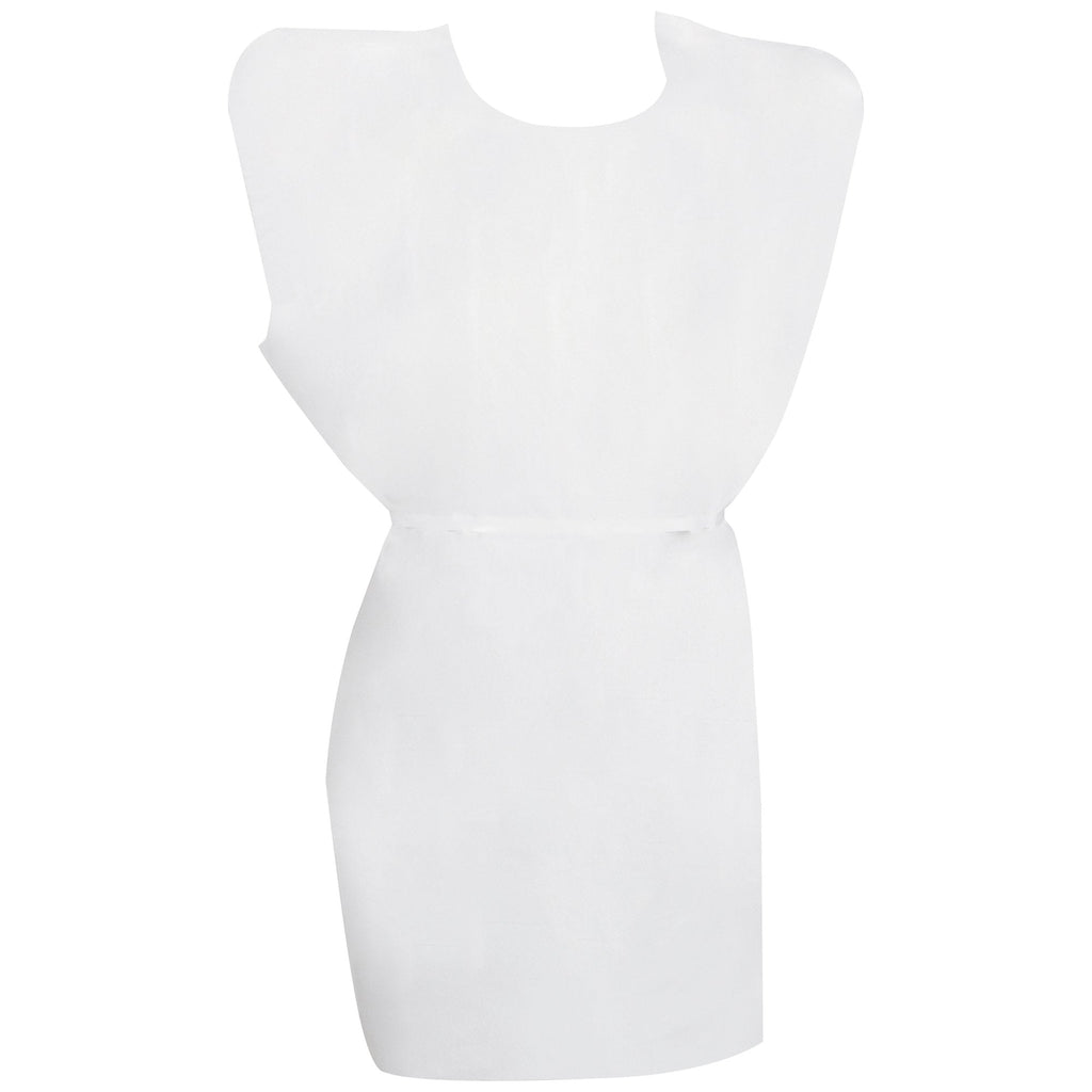 McKesson Patient Exam Gown, One Size Fits Most, White 18-10846