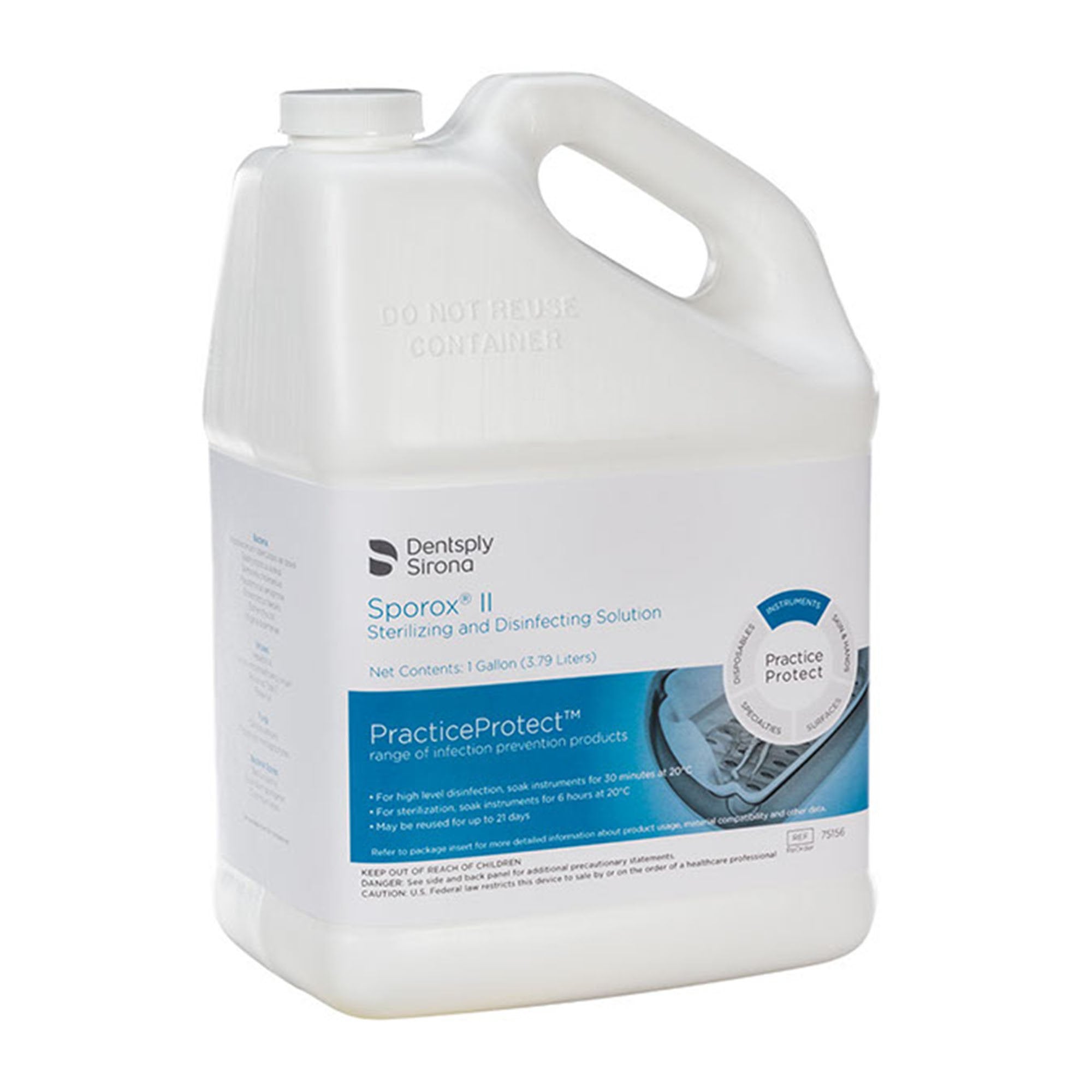 Hydrogen Peroxide High-Level Disinfectant Sporox® II RTU Liquid 1 gal. Jug Reusable 75156