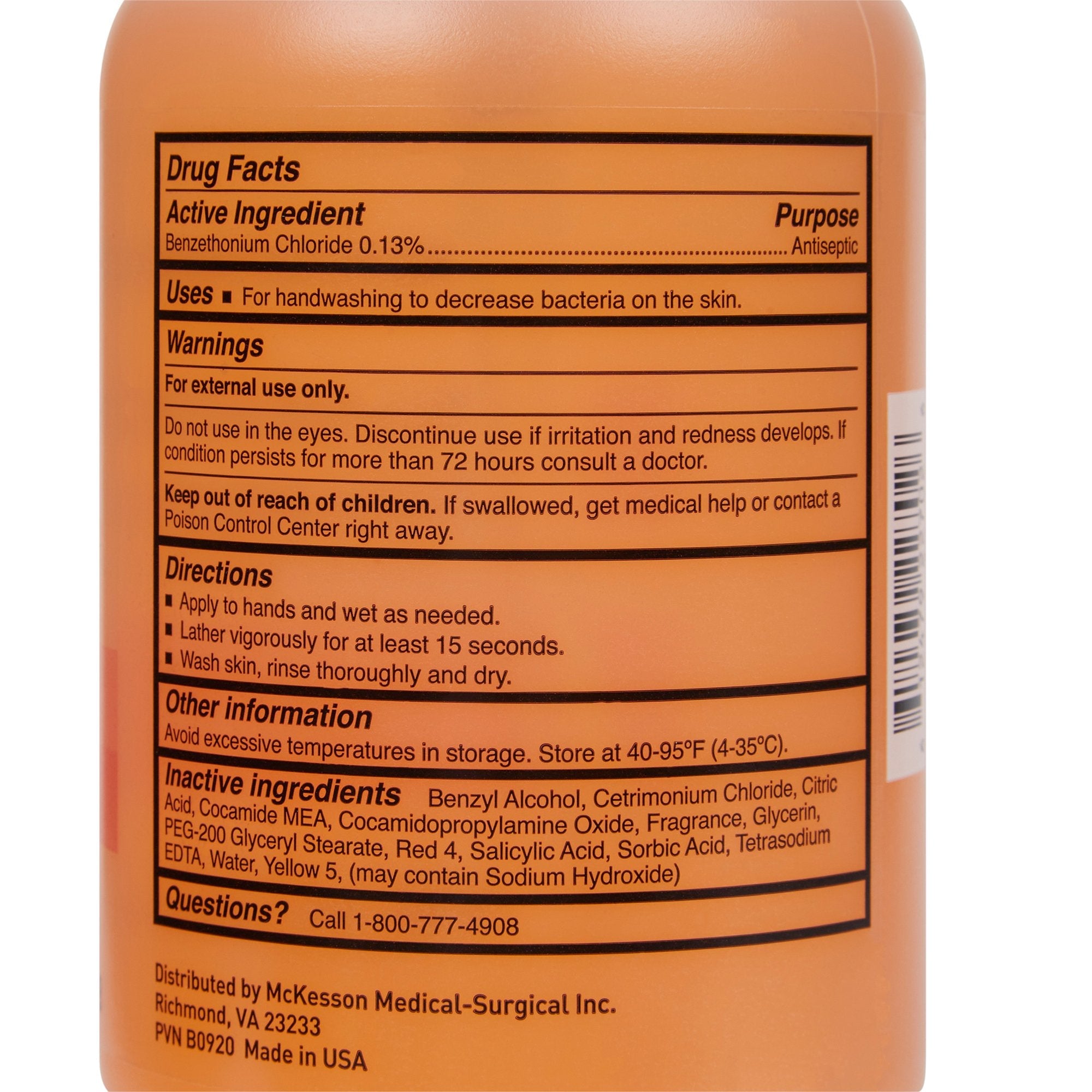 McKesson Clean Scent Antibacterial Soap, 18-ounce bottle 53-28067-18