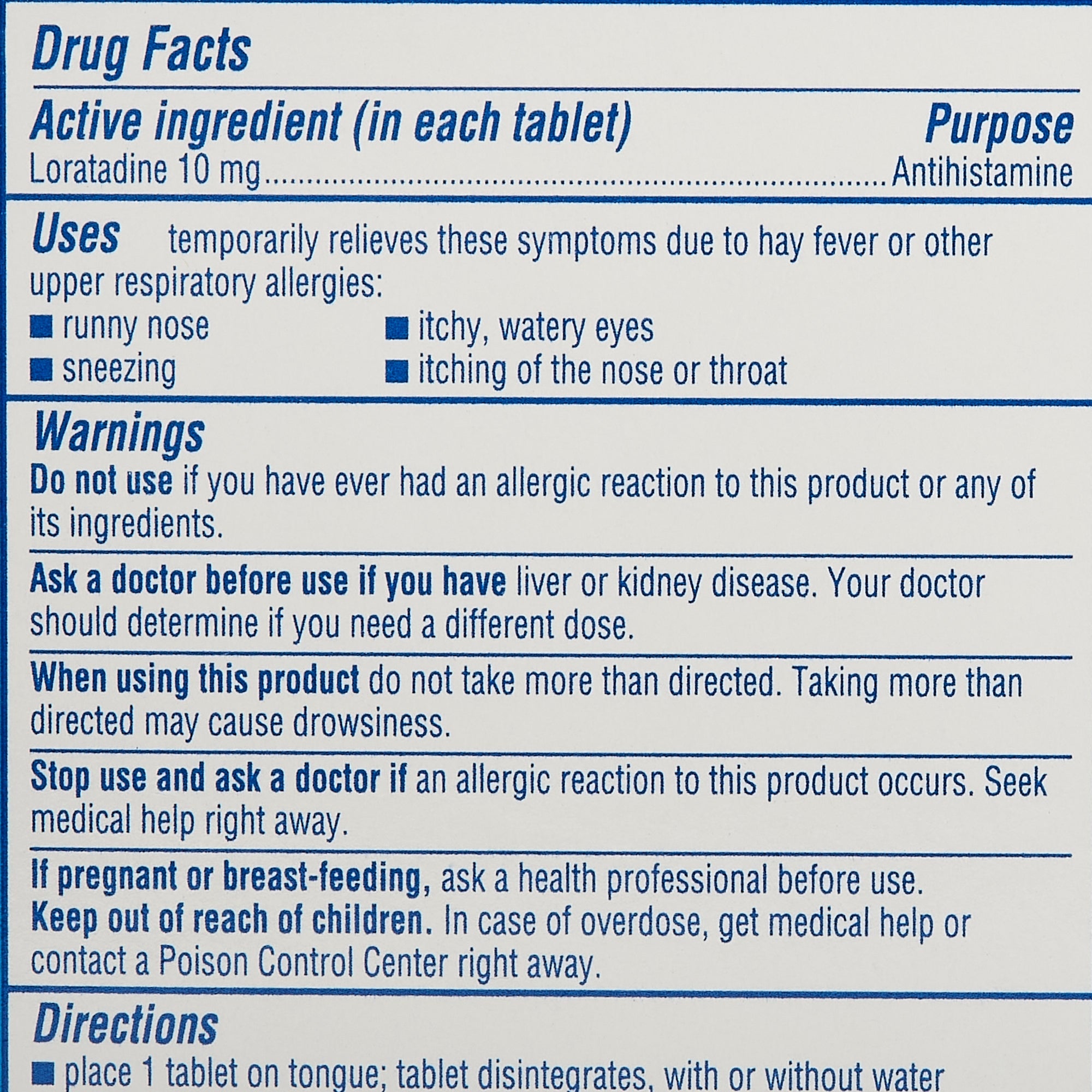 Claritin® RediTabs® Loratadine Allergy Relief 11523715703