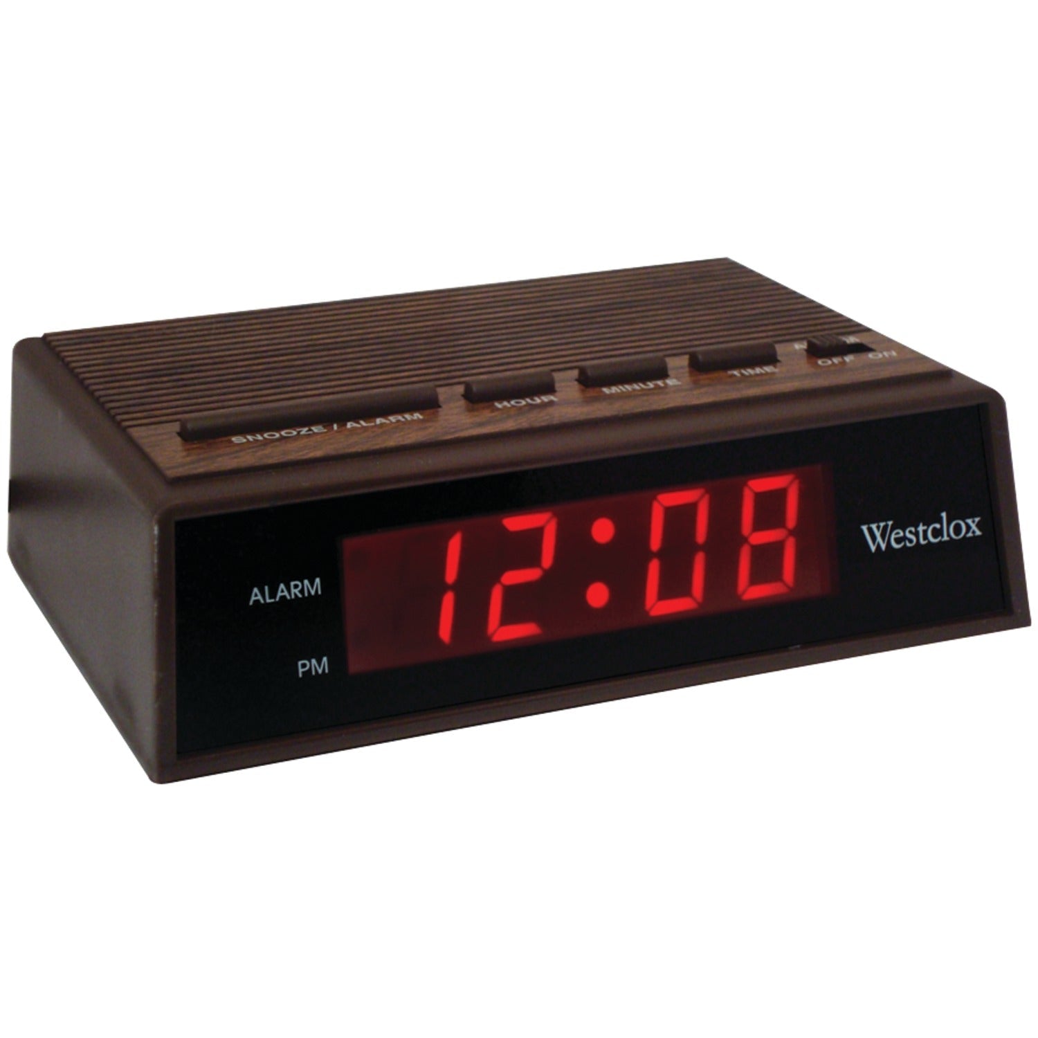 ALARM CLOCK WOODGRAIN LOOK BATTERY POWERED