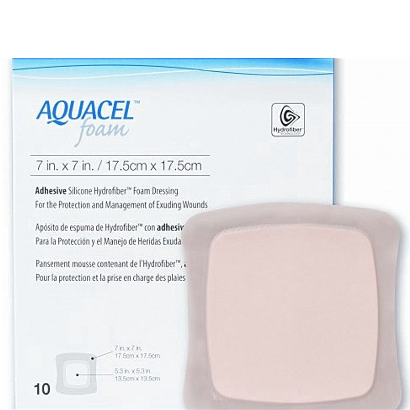 Aquacel® Adhesive Silicone Foam Dressing 7" x 7" Sterile - 420621