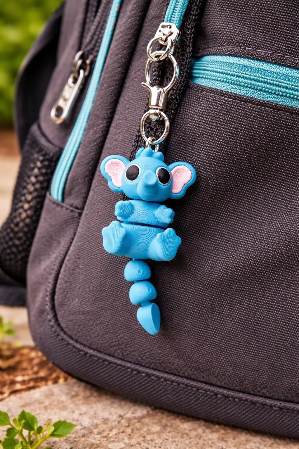 The Tween Space Articulated Elephant Fidget Keychain — Sensory Toy | 3D Printed