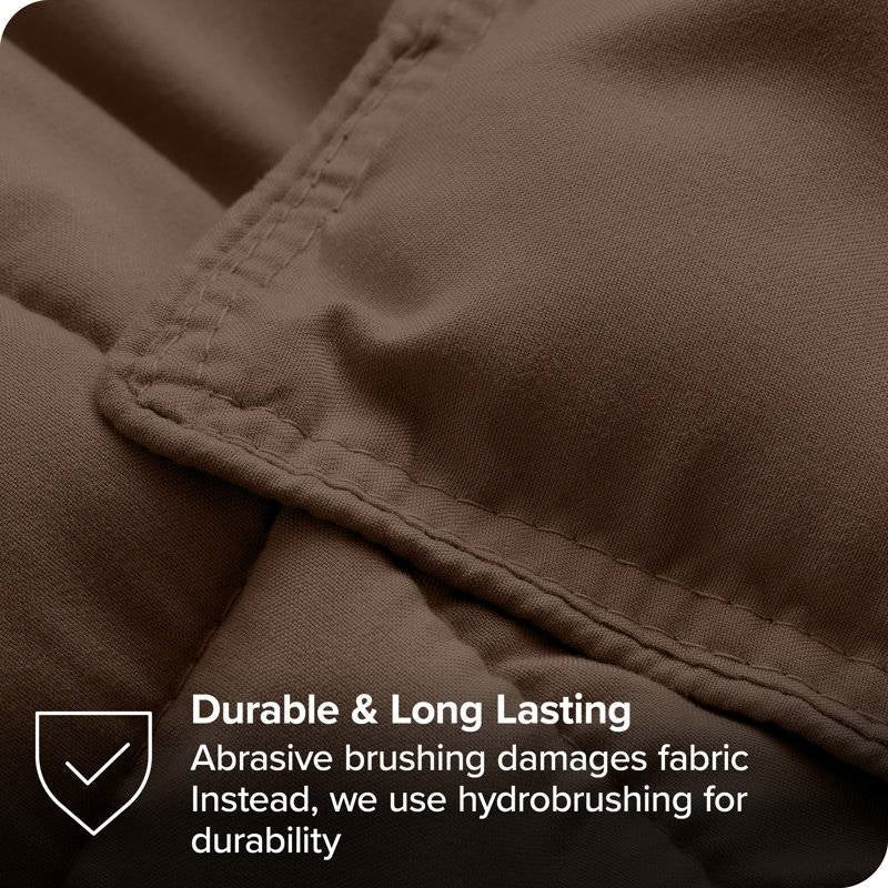 Queen size 3-Piece Down Alternative Microfiber Comforter Set in Chocolate Brown