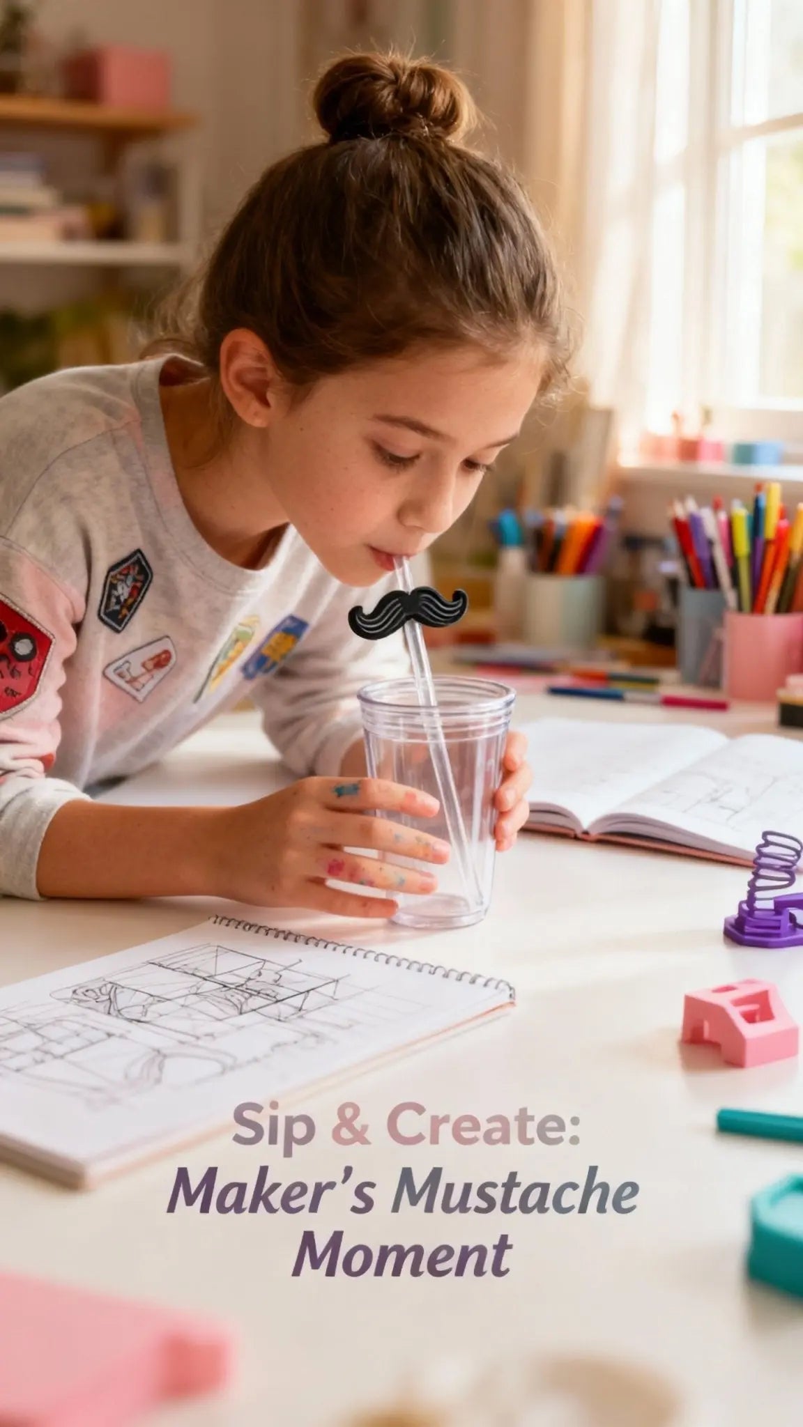 Classic Mustache Straw Topper WHOLESALE