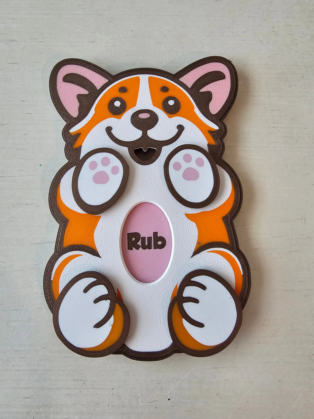 The Tween Space Corgi Belly Rub Toy — Interactive Sensory Fidget | 3D Printed