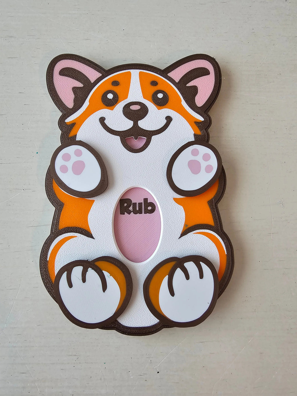The Tween Space Corgi Belly Rub Toy — Interactive Sensory Fidget | 3D Printed