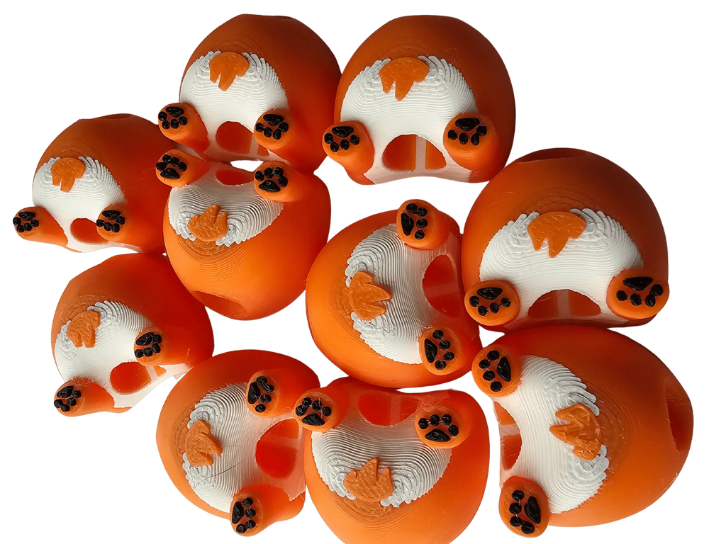 Corgi Butt Straw Topper – 3D-Printed Tumbler Charm (Wholesale) Pack of 10
