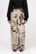 Hair-On Cowhide Pants – Premium Pony Hair Cow Print Unisex