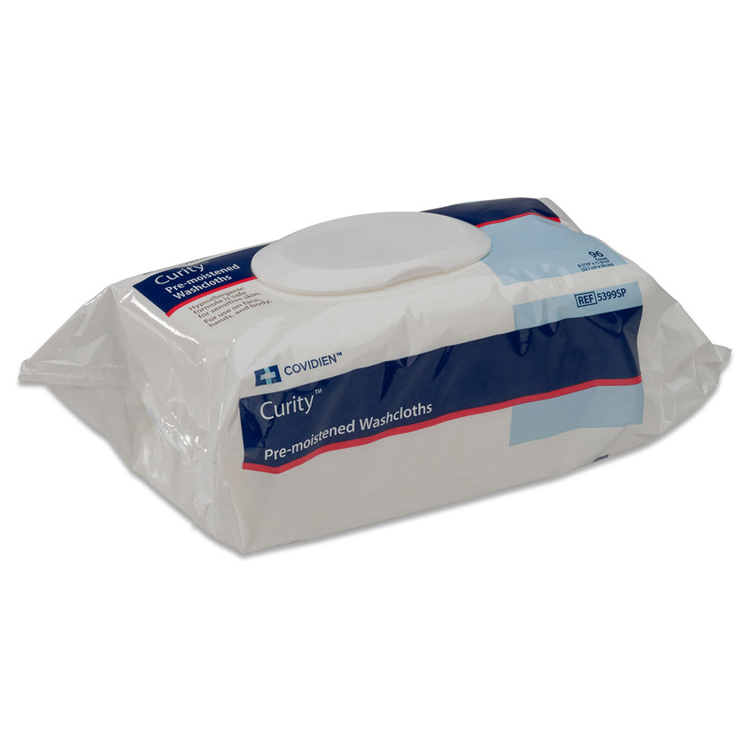 Curity™ Pre-Moistened Washcloths 8.7" x 11.8" - Pack of 48 - 5299SP