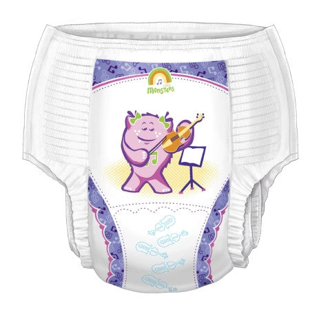Female Toddler Training Pants Cardinal Health™ Wings™ Pull On with Tear Away Seams Size 3T to 4T Disposable Heavy Absorbency - 70064GA