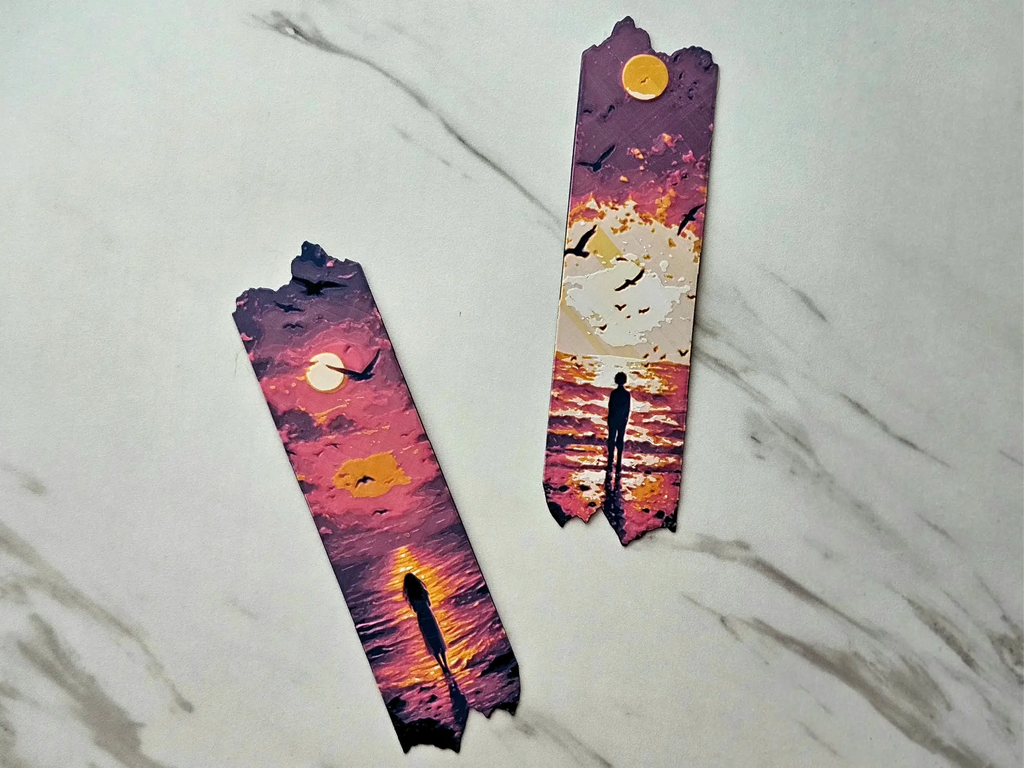Depths of Reflection Bookmark Set (2-Pack) – Ocean Sunset Bookmarks