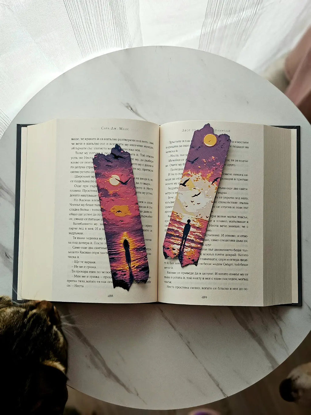Depths of Reflection Bookmark Set (2-Pack) – Ocean Sunset Bookmarks