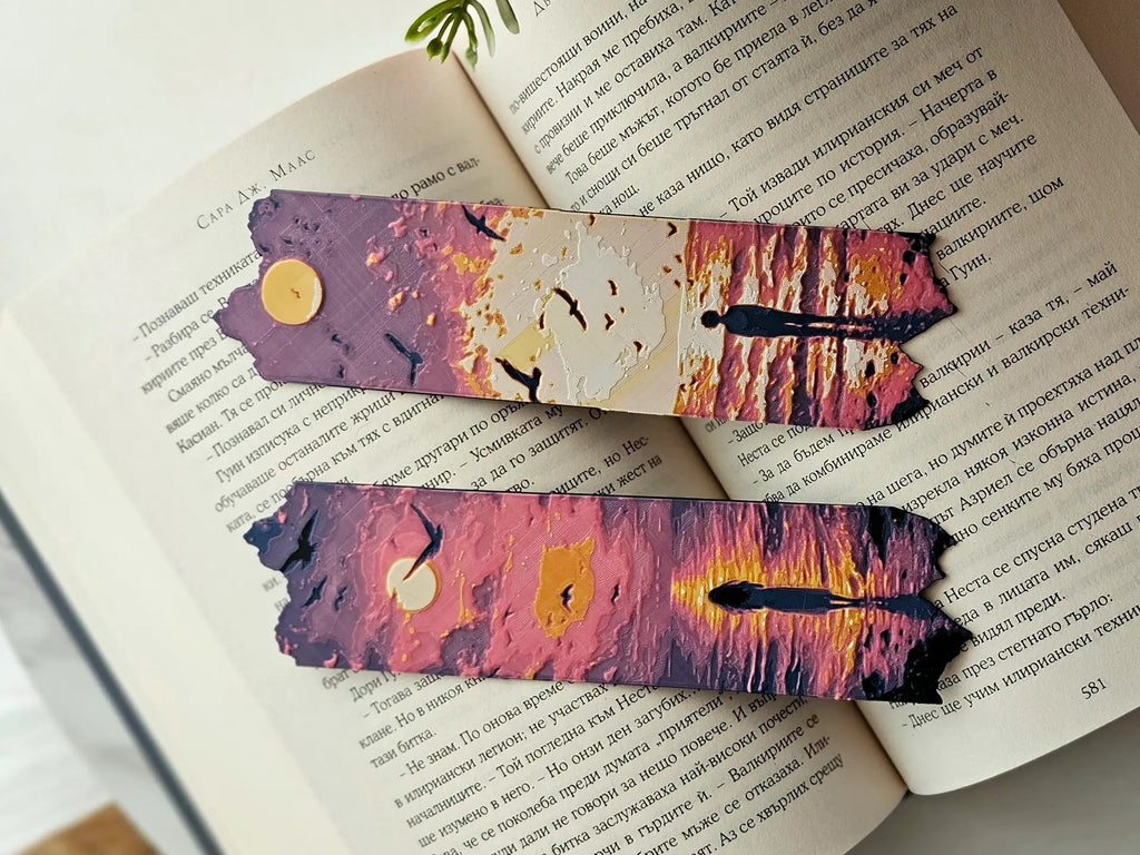 Depths of Reflection Bookmark Set (2-Pack) – Ocean Sunset Bookmarks