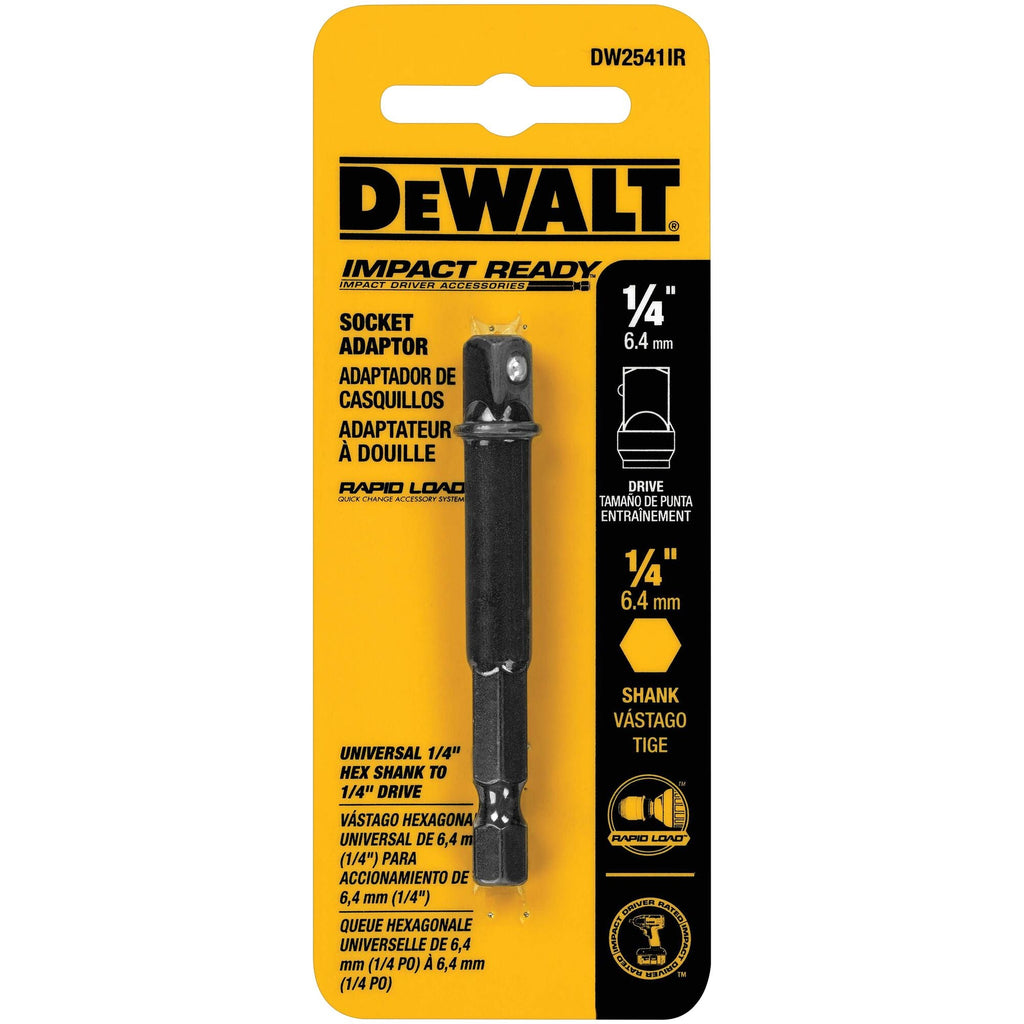 DeWalt DW2541IR G 1/4" Hex To 1/4" Sq Imp Ready Socket Adaptor