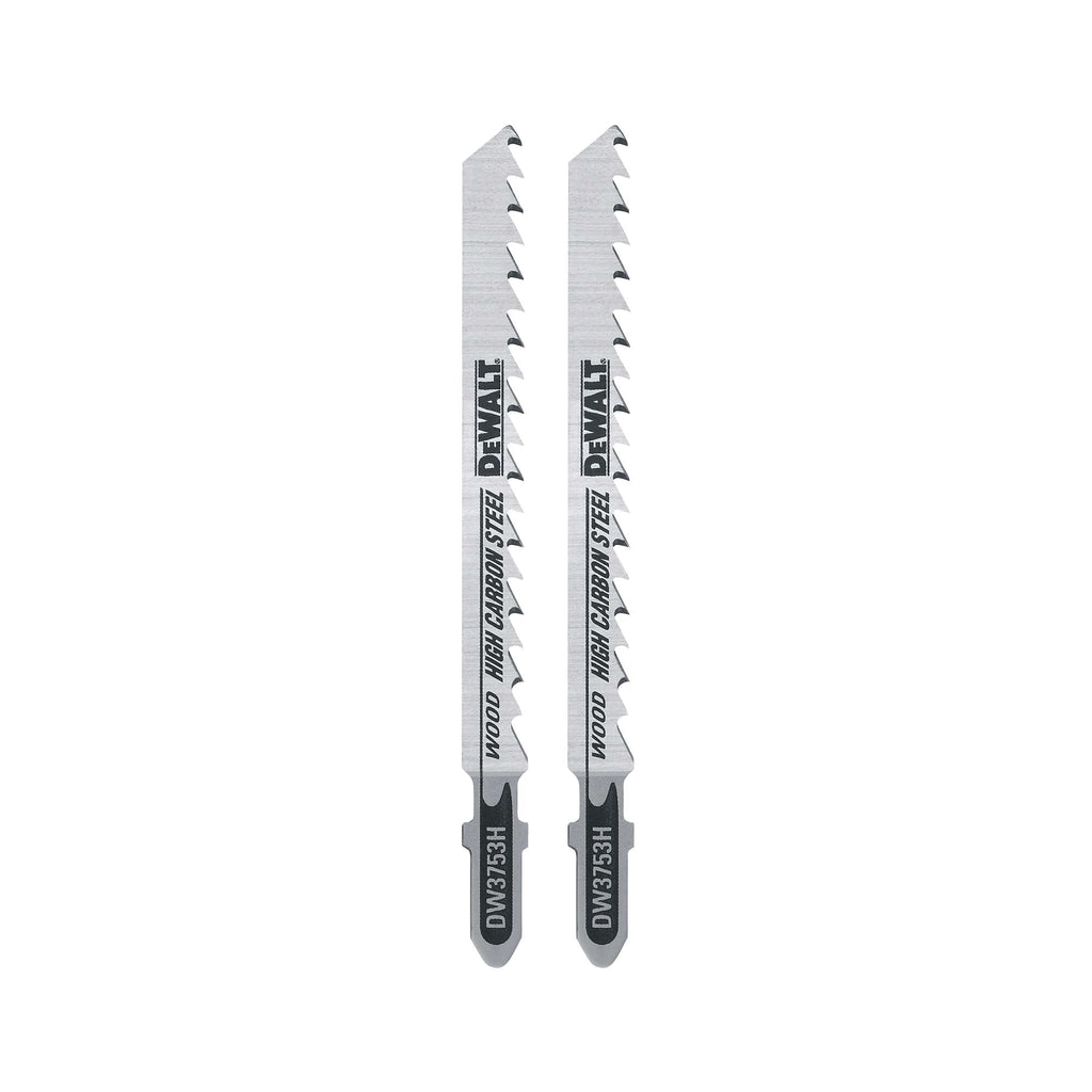 DeWalt DW3750H 4-Inch 6 Tpi Fast Wood Cut Hcs T-Shank Jig Saw Blade (5-Pack),Silver